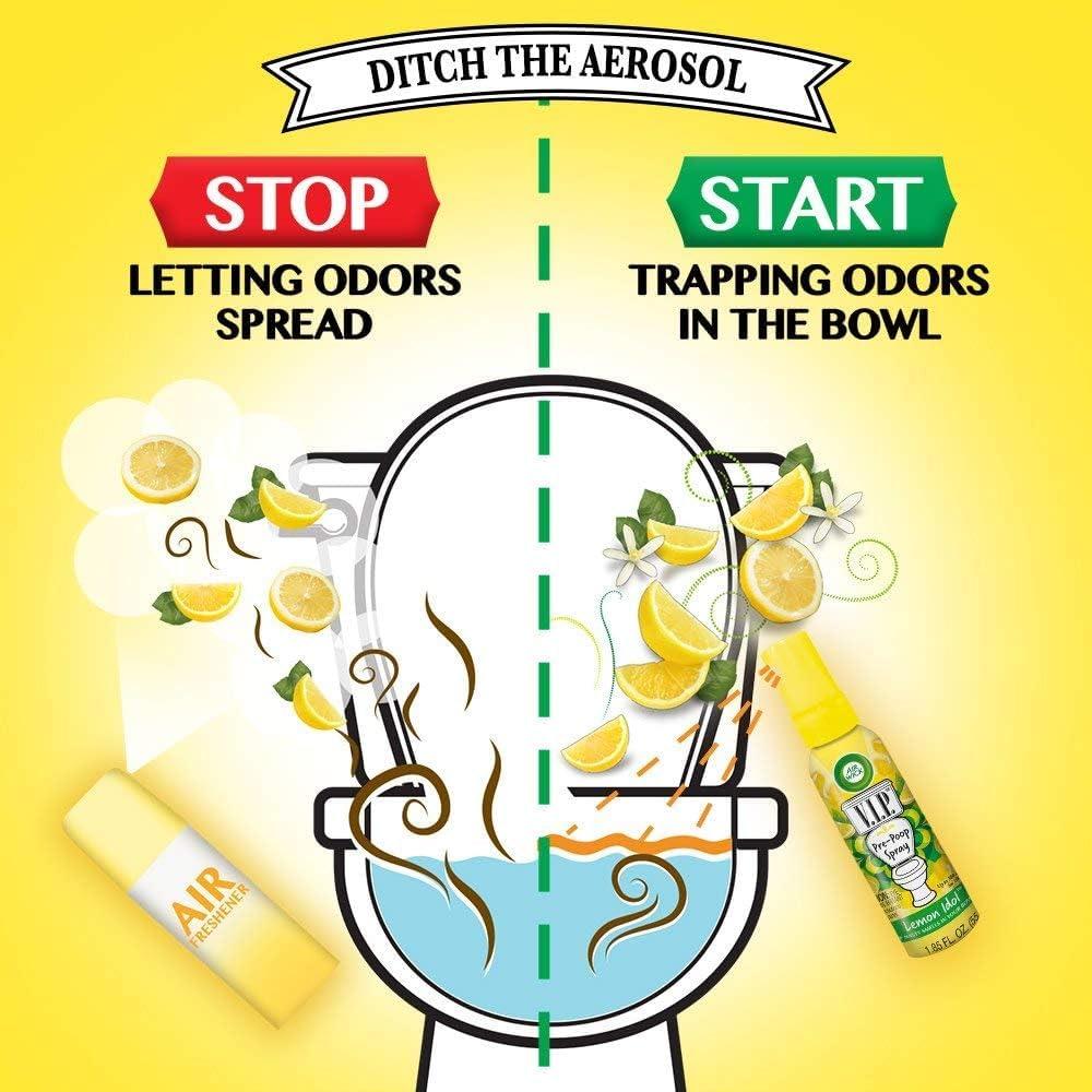 Air Wick V.I.P. Pre-Poop Toilet Spray | Fresh Model Scent | Contains Essential Oils | Travel size Air Freshener | Up to 100 uses - 1.85 Ounce (Pack of 6) - Image 4