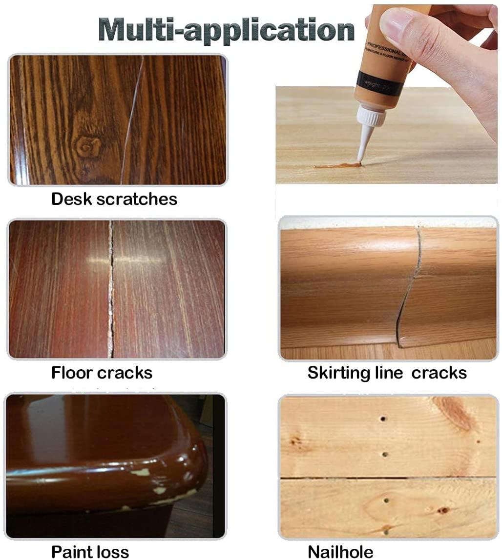 SEISSO Wood Repair Kit Touch up Paint Restore Any Wooden Furniture Stain, 12 Colors Cover Surface Scratch for Wooden Floor Table, Filler Furniture Paint Oak, Cabinet, Door, Veneer, Walnut - Image 8