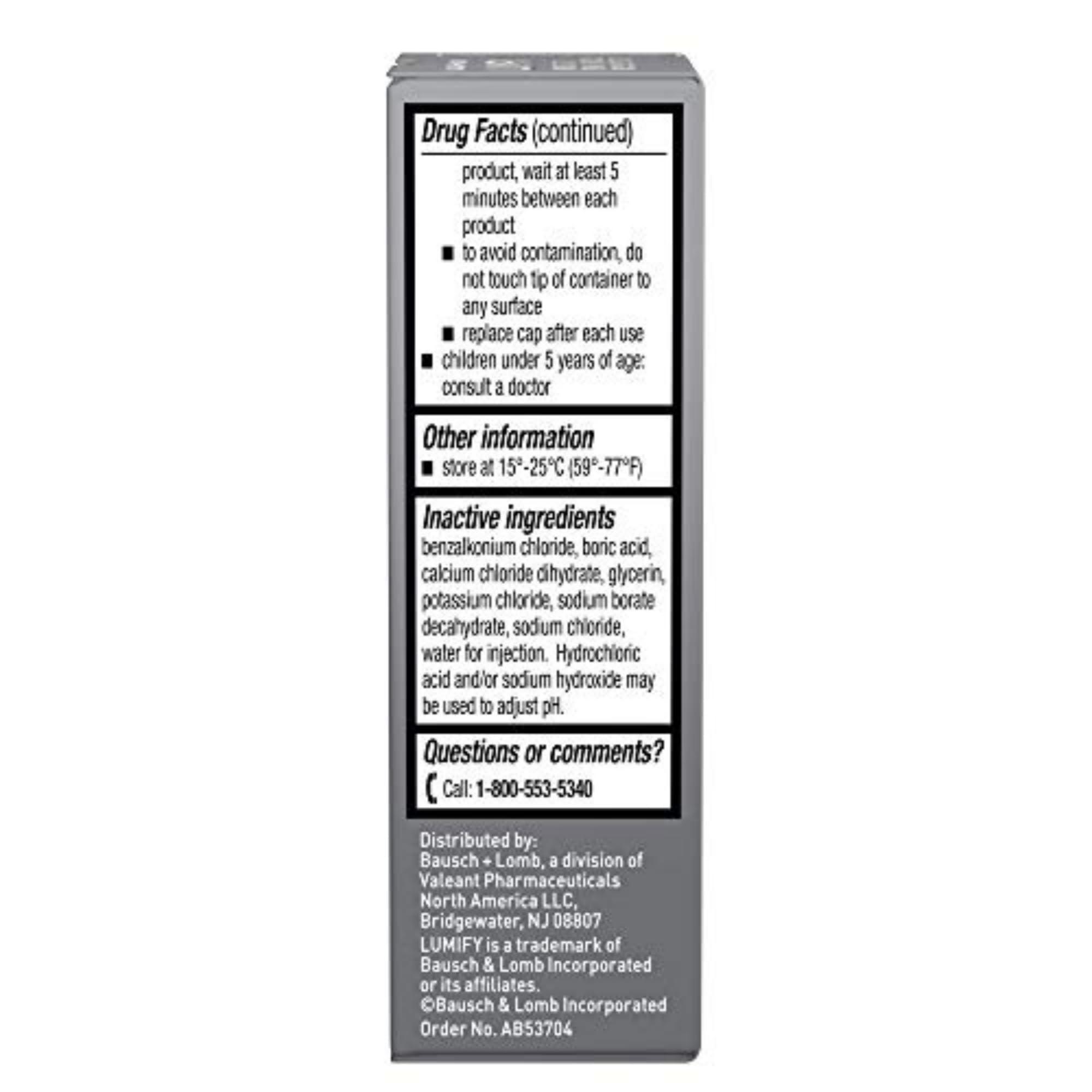 LUMIFY Eye Drops for Red Eyes, Redness Reliever for Brighter Looking Eyes, Works in 1 Minute & Lasts Up to 8 Hours, Eye Drops, 0.08 Fl Oz (2.5 mL) - Image 8