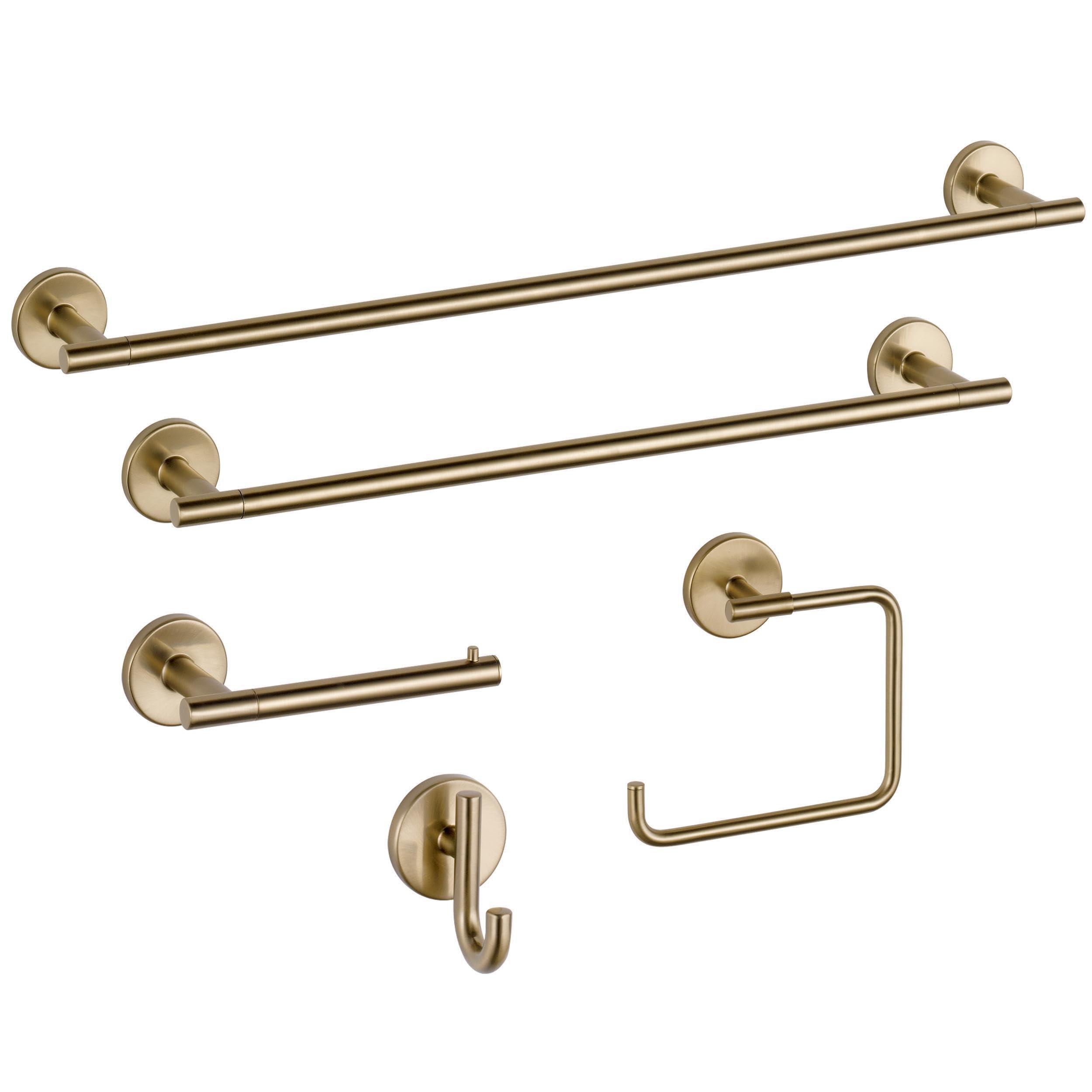 Delta Trinsic (1-Pack) Toilet Paper Holder Champagne Bronze Tissue Roll Holder for Bathroom Organization and Storage Single Post Toilet Tissue Holder Wall Bathroom Accessories 75950-CZ - Image 3
