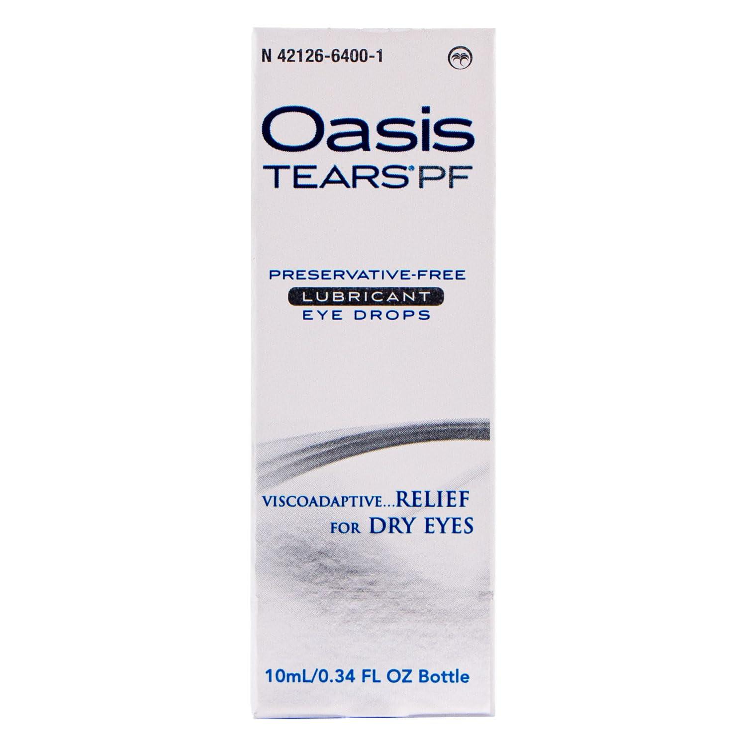 Oasis Tears OT6400 PF Preservative-Free Lubricant Eye Drops Dry Eye Relief | Artificial Tears | 0.34 FL OZ (10 mL) - Image 2