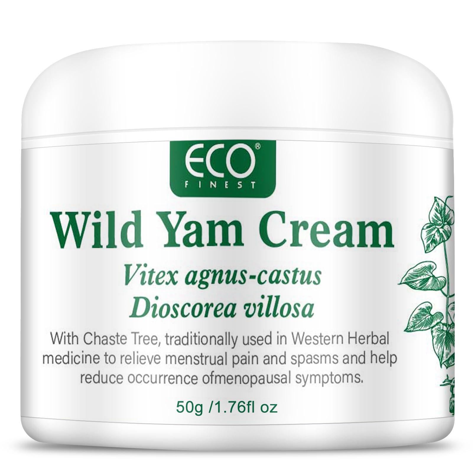 WFDL Wild Yam Cream for Hormone Balance, Organic Yam Cream with Chasteberry, Aloe & Vitamin E for Menopause Relief, Soothes Night Sweats & Hot Flashes, Eases Mood Swings (1.76 OZ)