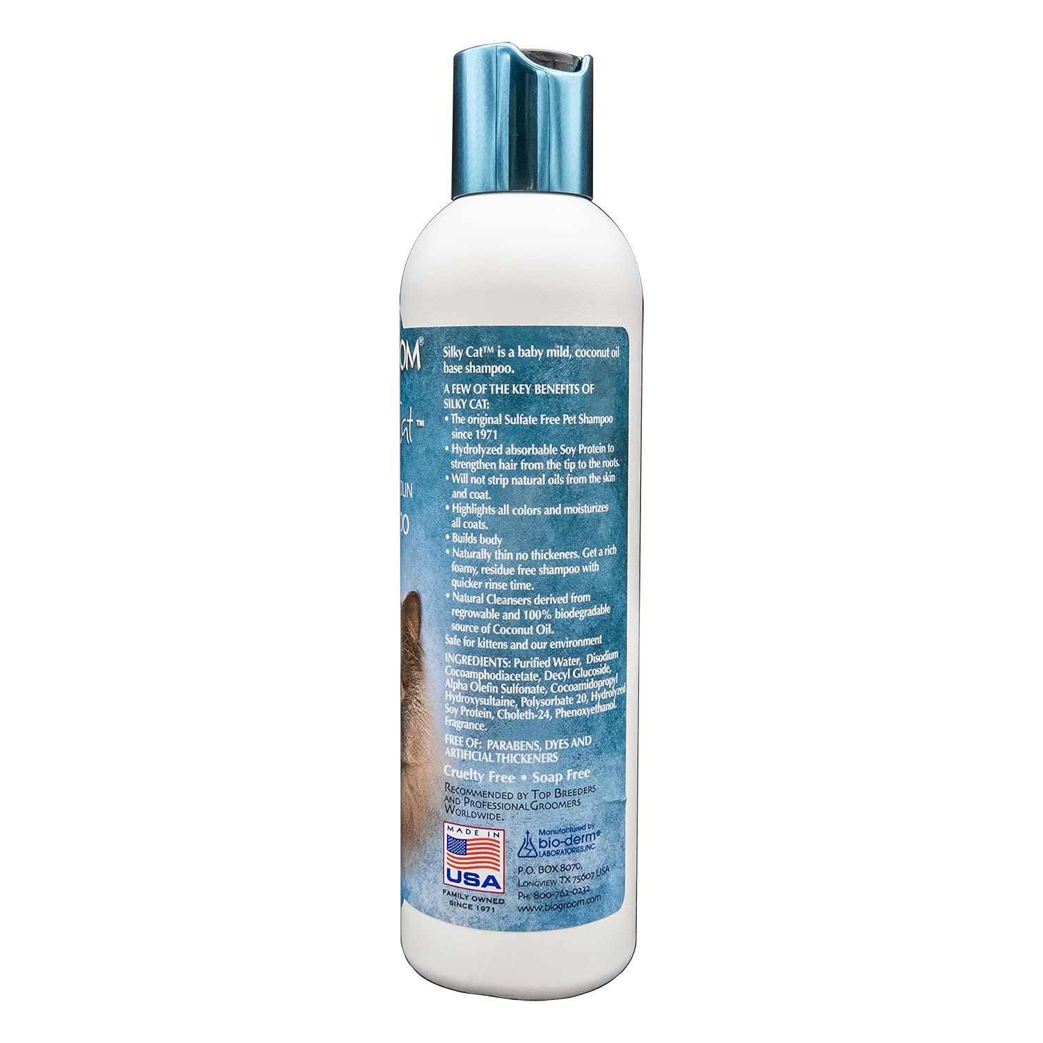 Bio-Groom Protein Lanolin Cat Shampoo – Tear-Free Pet Shampoo, Soy Protein, Cat Bathing Supplies, Residue-Free, Cruelty-Free, Made in USA, Tearless Cat Products – 8 fl oz 1-Pack - Image 2