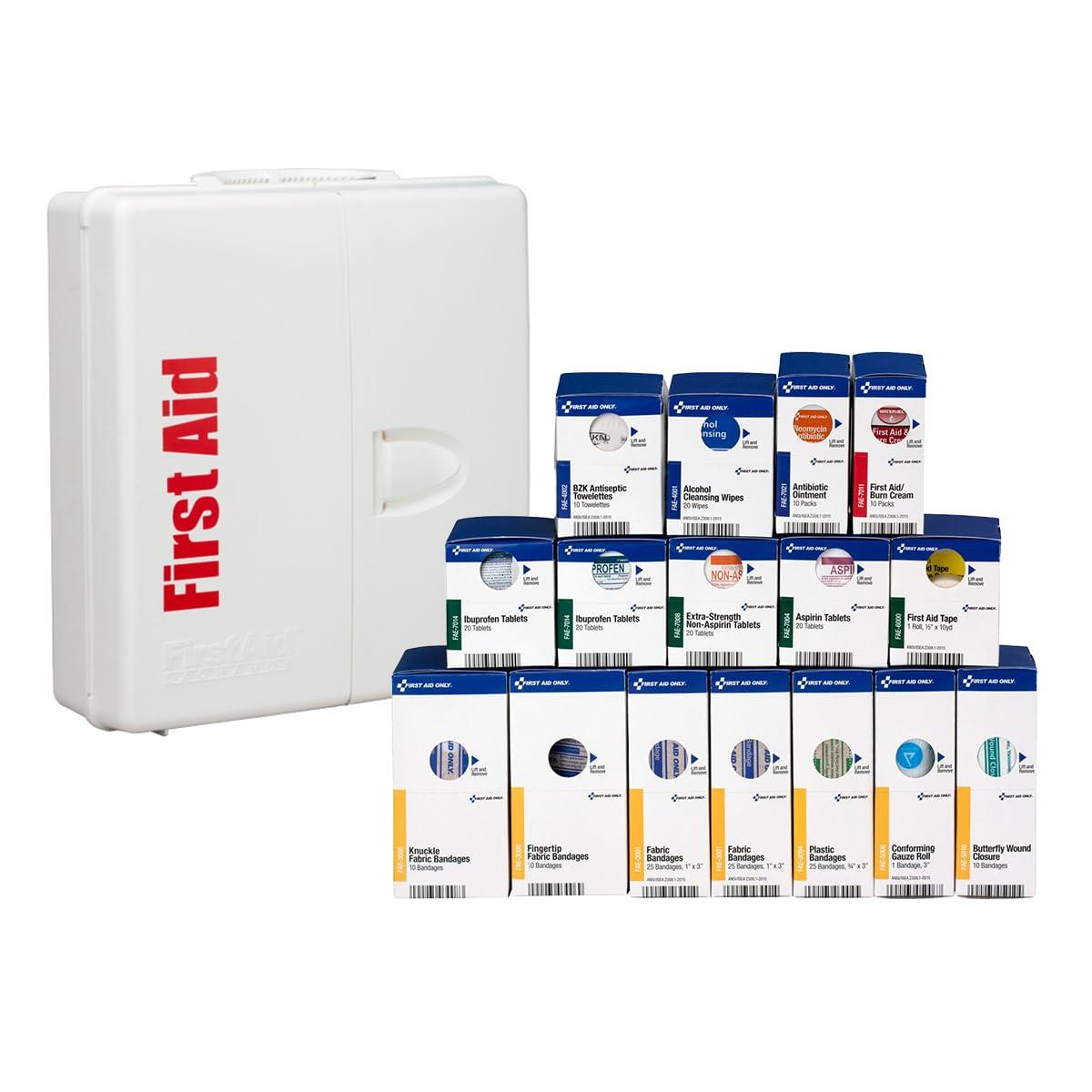 First Aid Only 1000-FAE-0103 SmartCompliance 50-Person OSHA Compliant First Aid Kit for Business, Large Plastic First Aid Cabinet with Medications, 245 Pieces - Image 2