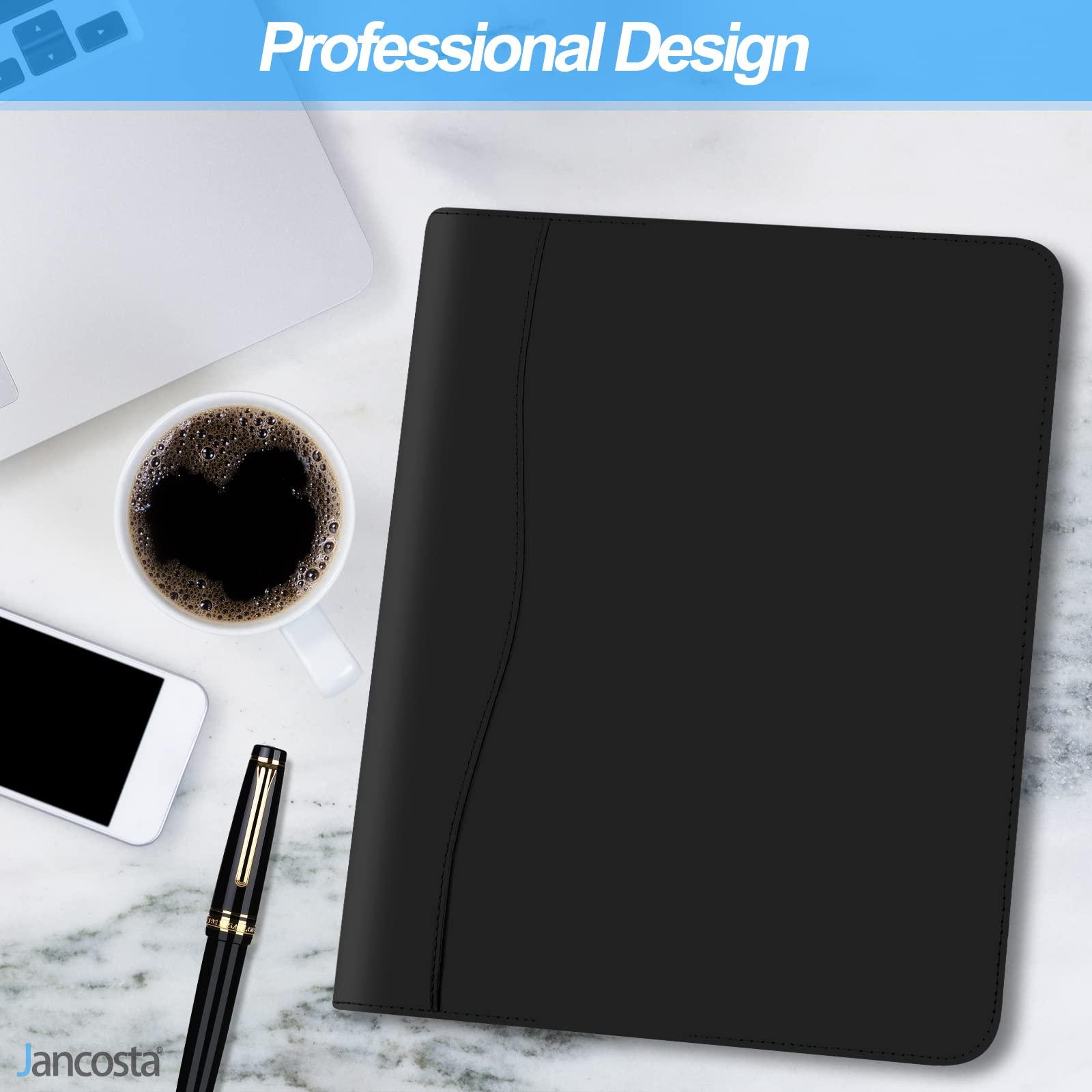 Jancosta 1 Pack Business Padfolio Portfolio with Letter Size Writing Notepads (New Black 1 Pack) - Image 7
