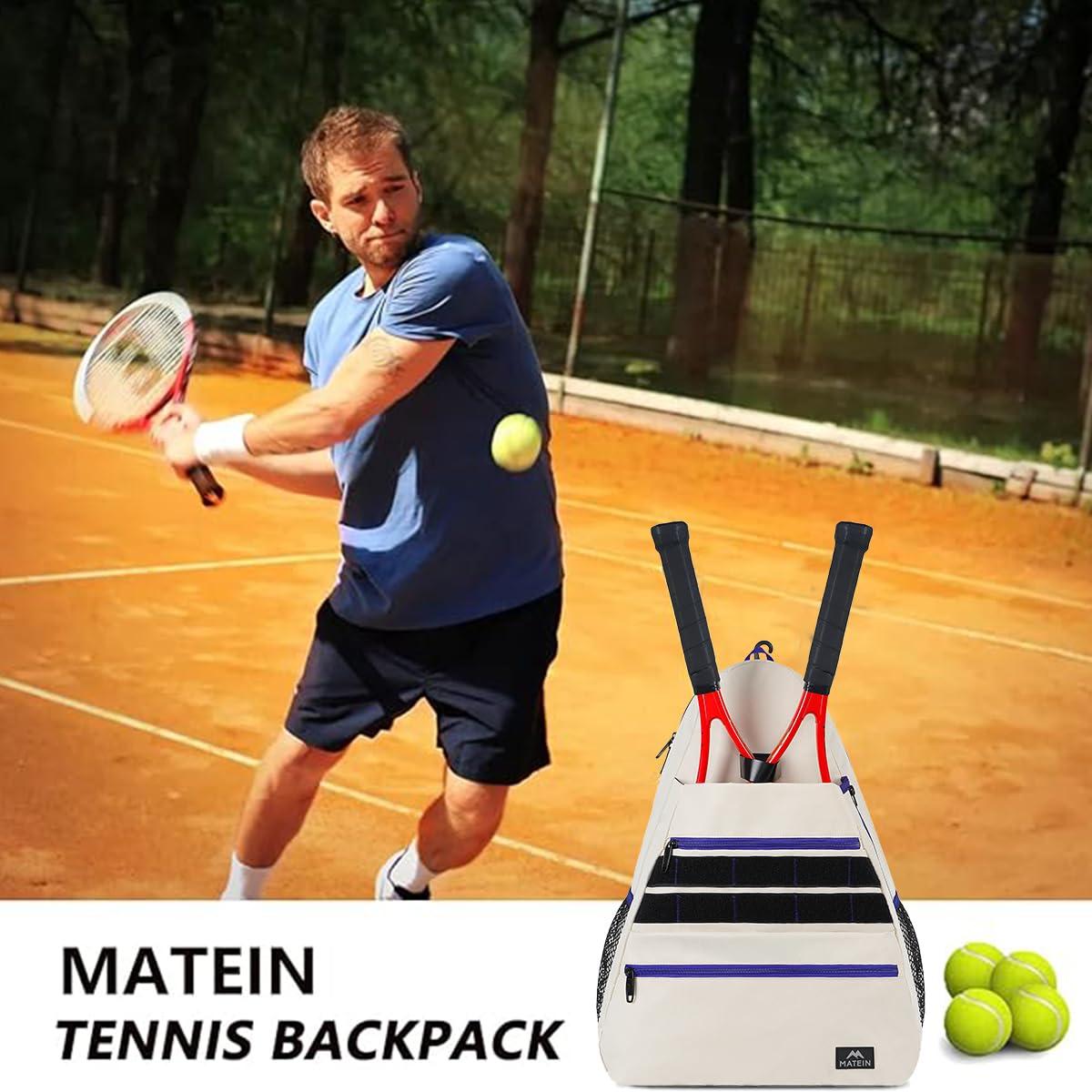 MATEIN Tennis Bag, Large Tennis Backpack for Men & Women with Shoe Compartment Hold 2 Rackets, Pickleball Paddles, Badminton Racquet, Ball Accessories - Image 7