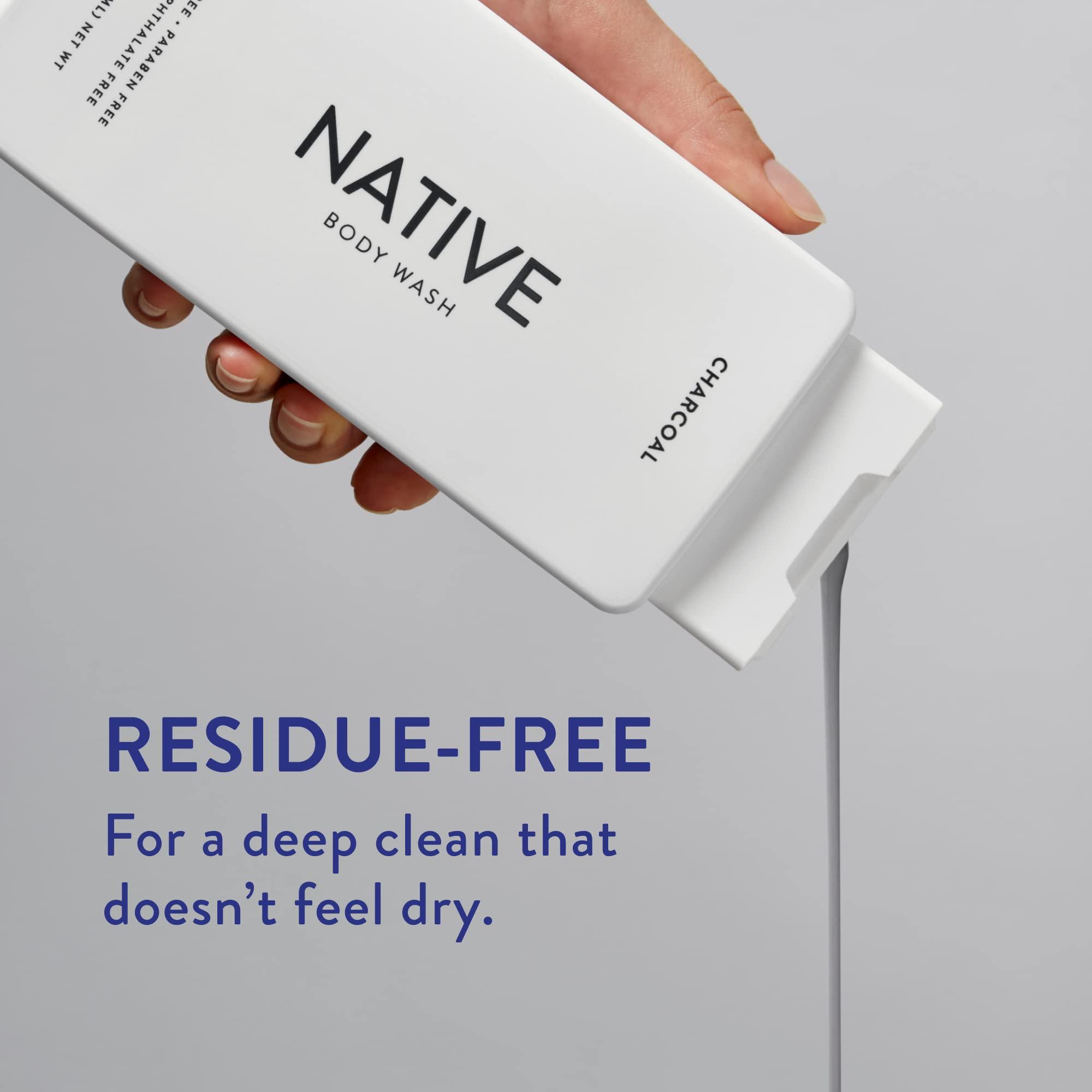 Native Body Wash and Deodorant Bundle - Men & Women - Sulfate Free, Dye Free, with Naturally Derived Clean Ingredients - Charcoal - Image 5
