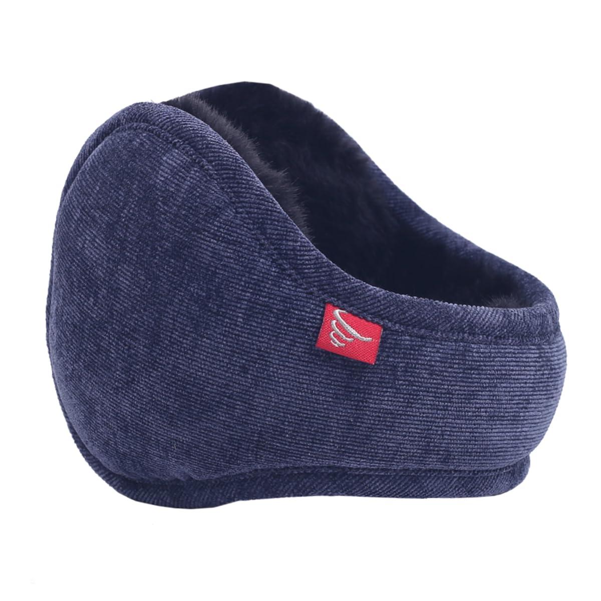 SZTIANCAI Corduroy Warm Ear Muffs for Women and Men Plush Ear Tips