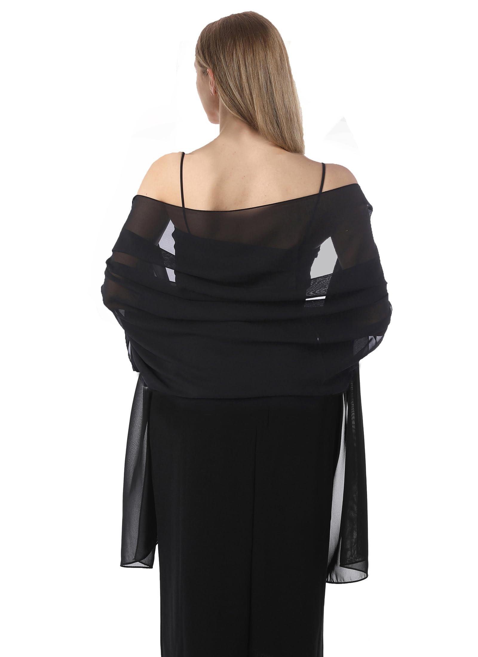 Chiffon Shawls and Wraps for Evening Dresses Women Elegant Soft Scarf Bridal Scarve Wedding Stole - Image 2