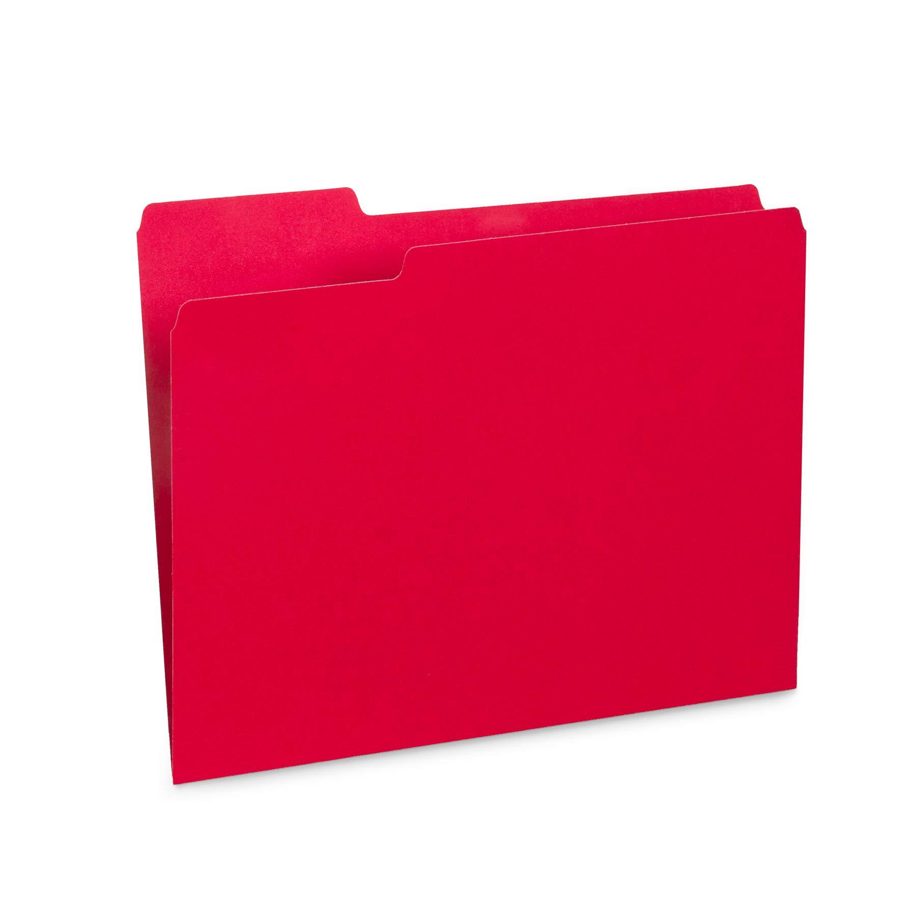 File Folder, 1/3 Cut Tab, Letter Size, Red, Great for Organizing and Easy File Storage, 100 Per Box - Image 5