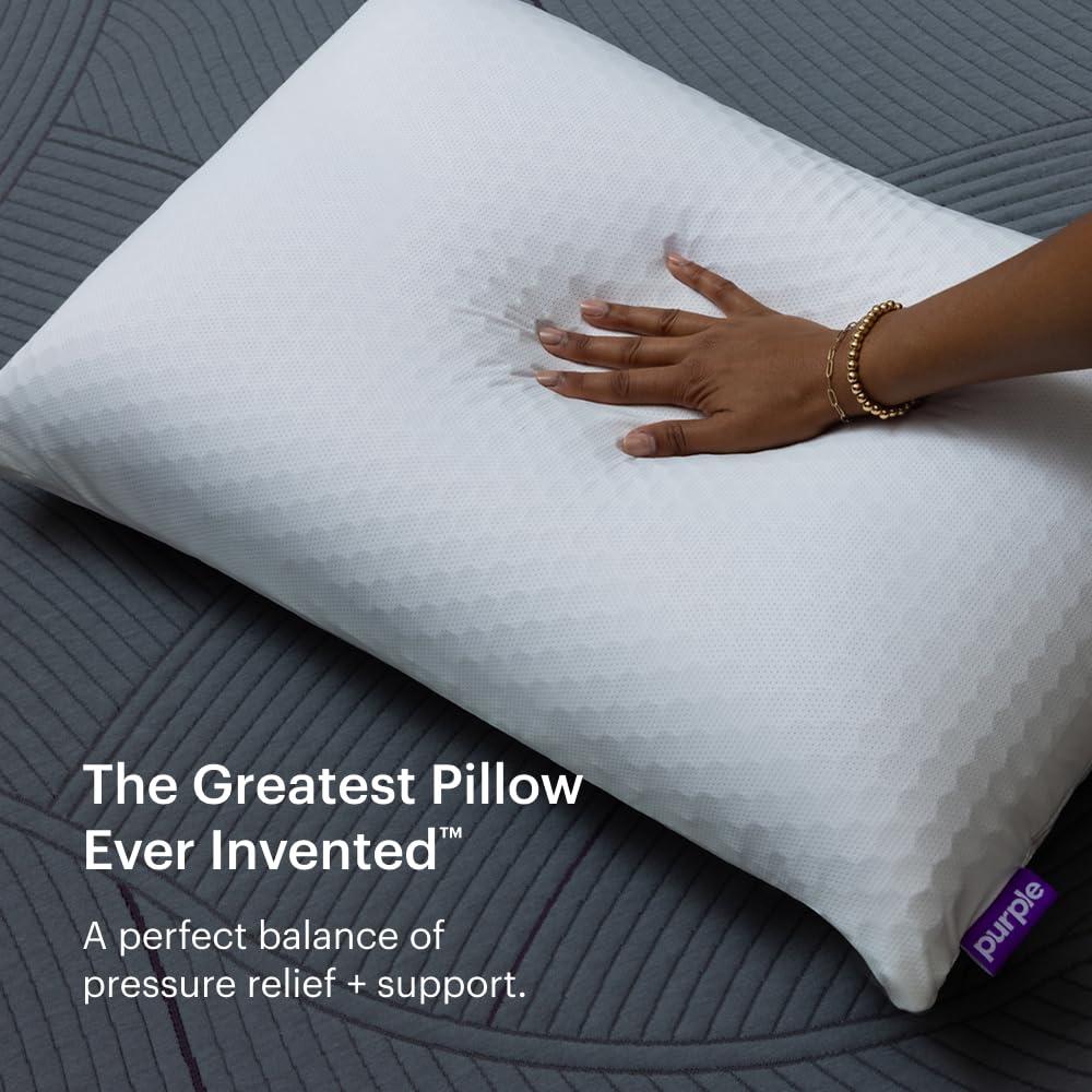 Purple Harmony Pillow - King Tall, Greatest Pillow Ever Invented, 360º Hex Grid & Talalay Latex Core - No Pressure Support, Stays Cool, Luxurious Comfort - Image 3