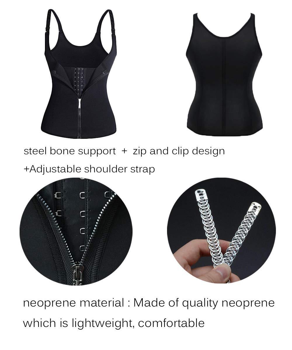 GainKee Clip and Zip Waist Trainer Corset Women Neoprene Worked Out Sweat Vest Body Shaper - Image 6