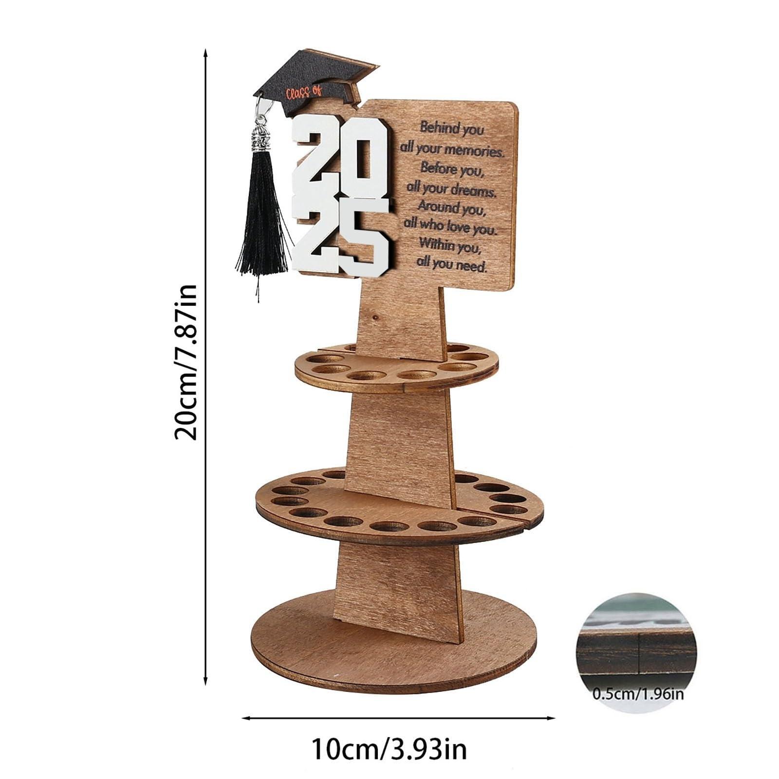 2025 Graduation Gifts - 2 Tier Graduation Cake Filled with Cash Money - Graduation Ornaments Funny Decorations Class Party Supplies Money Gift Ideas for Boys Girls High School College (1 Pcs) - Image 2