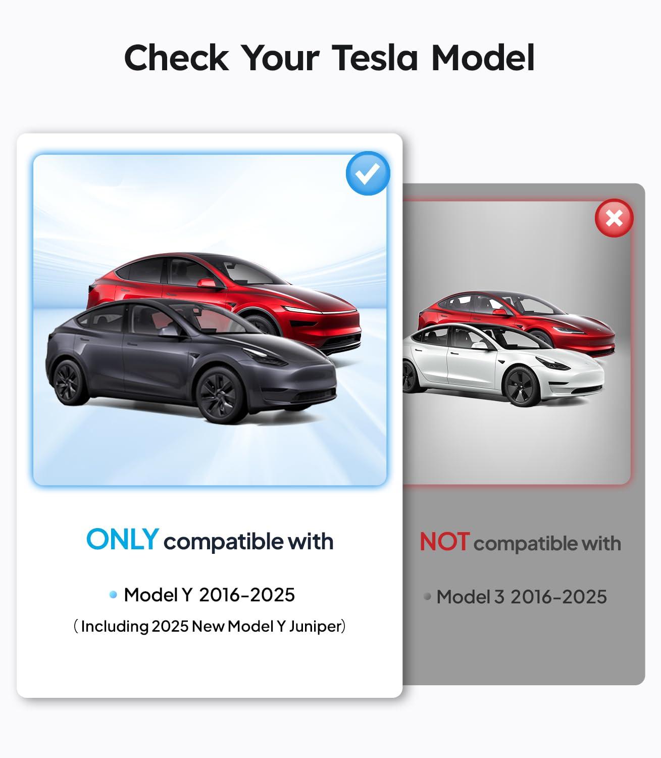 Wigoo 2025 Tesla New Model Y Accessories Windshield Sunshade [OEM Design, 100% Sun Blockage] Foldable Heat Insulation Sunshade with Storage Bag, for Model Y 2016~2026 (Juniper), Silver Coating - Image 7