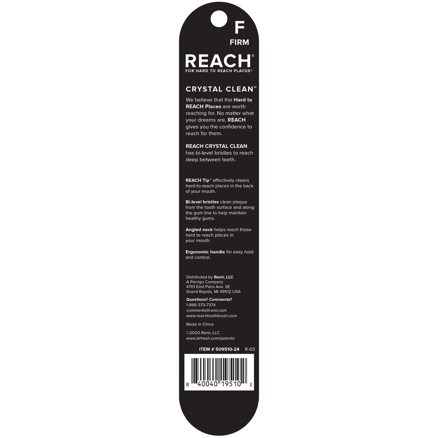 Reach Crystal Clean Toothbrush, Medium Bristles, 1 Count, Pack of 6 - Image 9