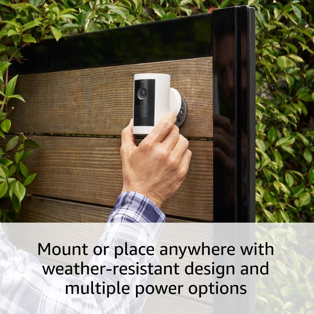 Introducing Ring Outdoor Cam Plus, Battery — Wide-Angle 2K Video with Ring Vision, Low-Light Sight for full-color night vision, Mount-Anywhere Versatility, White - Image 5
