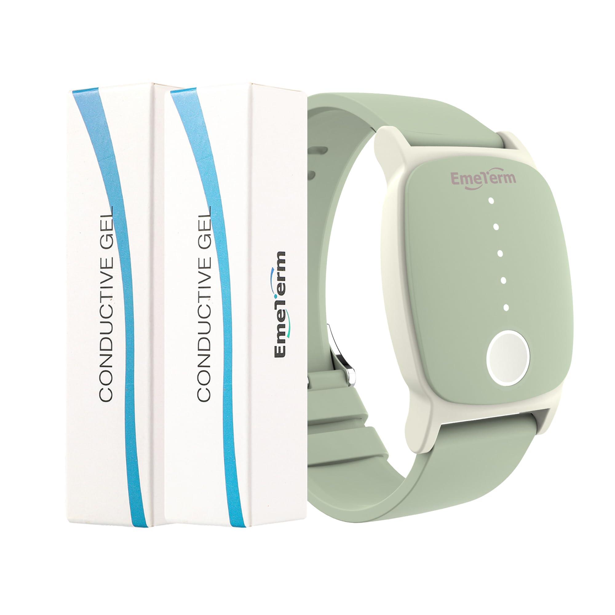 EmeTerm Explore FDA-Cleared Anti-Nausea Wristband IP67 Waterproof Morning Motion Travel Sickness Relief Classic Strap Design FSA/HSA Eligible (Mint Green-Extra 2pack Conductive Gel)