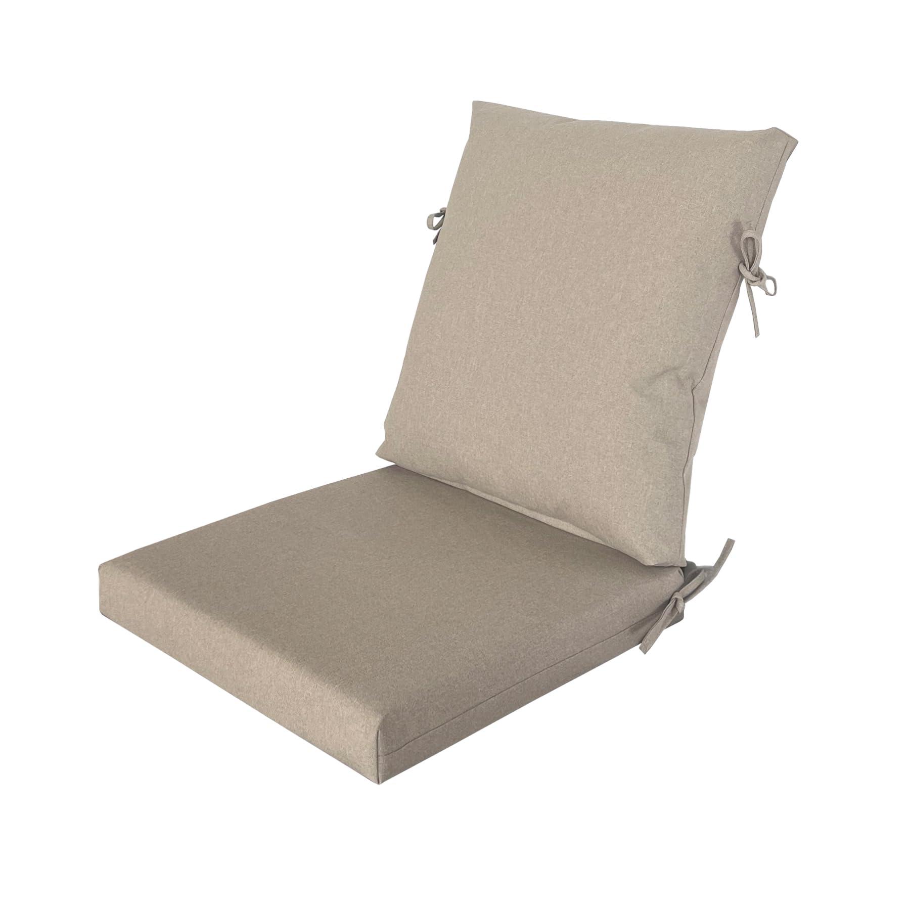 COZYVIDA 20"x42" Outdoor Dining Chair Cushion Set of 1 Resilient Foam Filling Water-Proof Stain-Resistant UV Resistant Weather Resistant Patio Cushions Riverbed