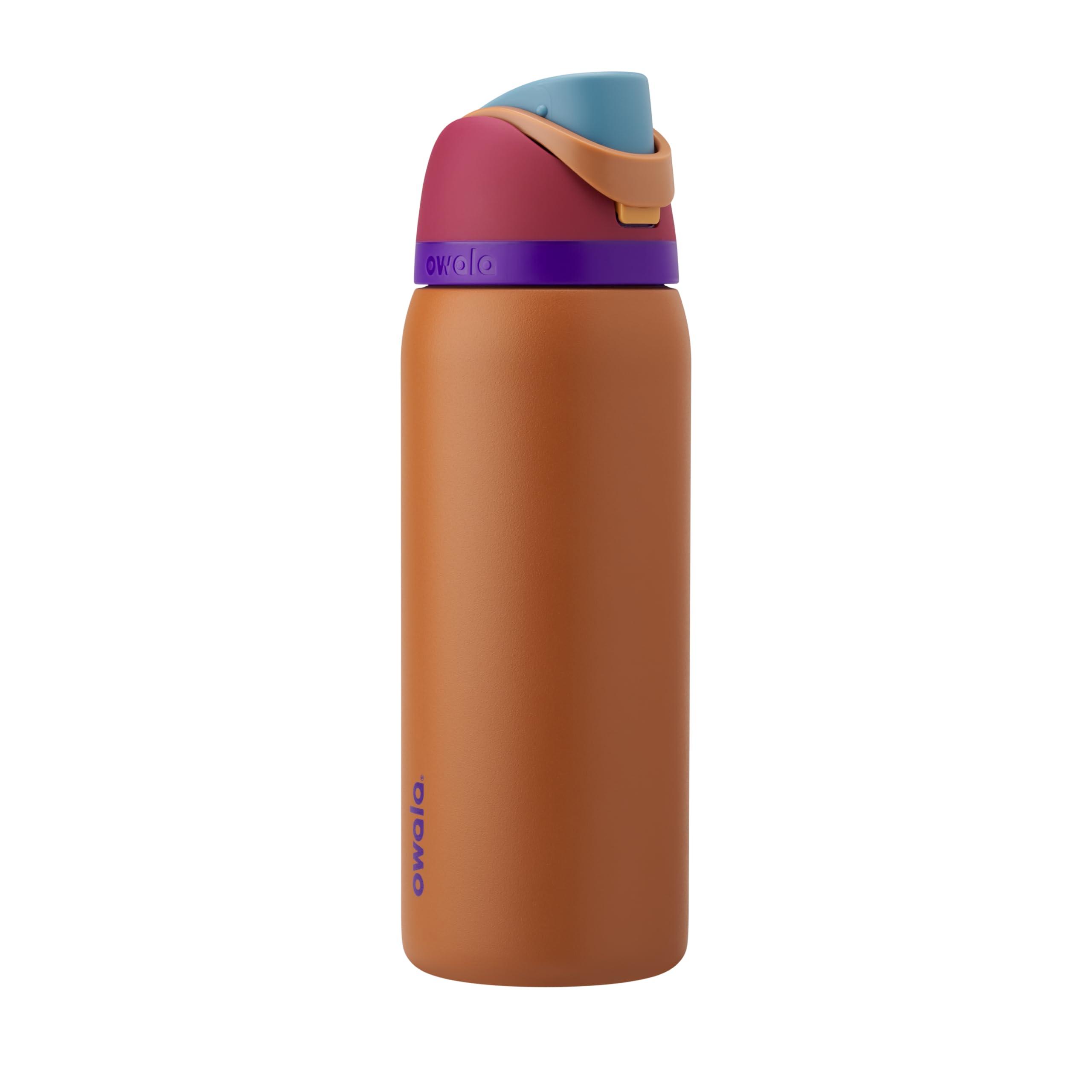 Owala FreeSip Insulated Stainless Steel Water Bottle with Straw for Sports and Travel, BPA-Free, 32-oz, Amber Glow - Image 1