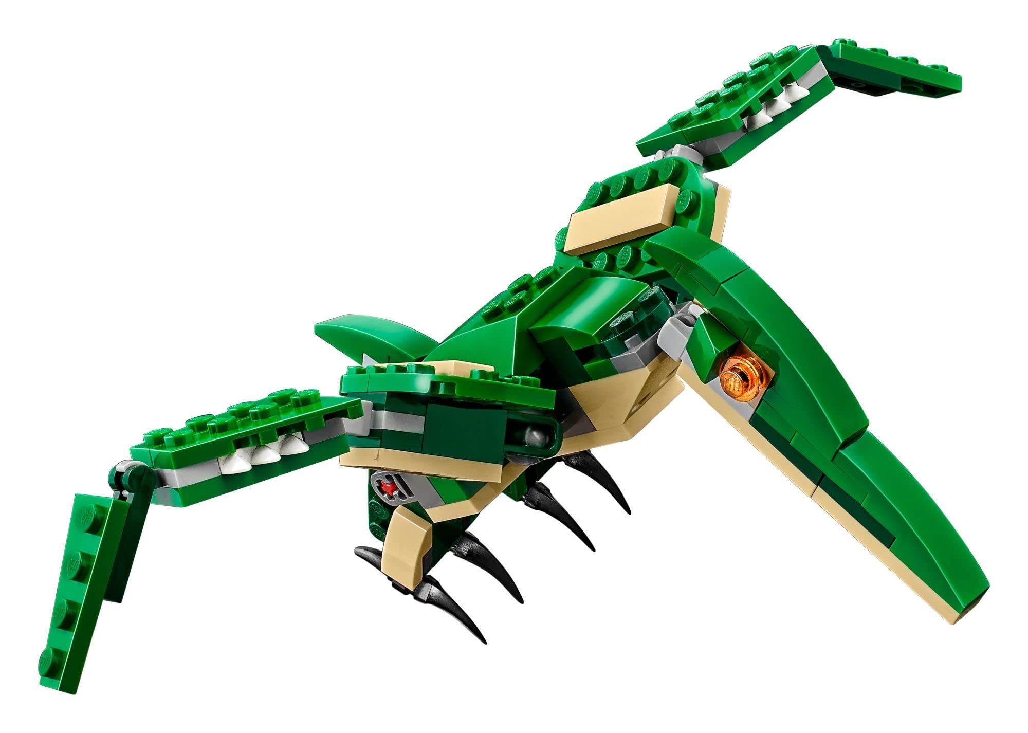 LEGO Creator 3 in 1 Mighty Dinosaur Toy, Transforms from T. rex to Triceratops to Pterodactyl Dinosaur Figures, Great Gift for 7-12 Year Old Boys & Girls, 31058 - Image 2