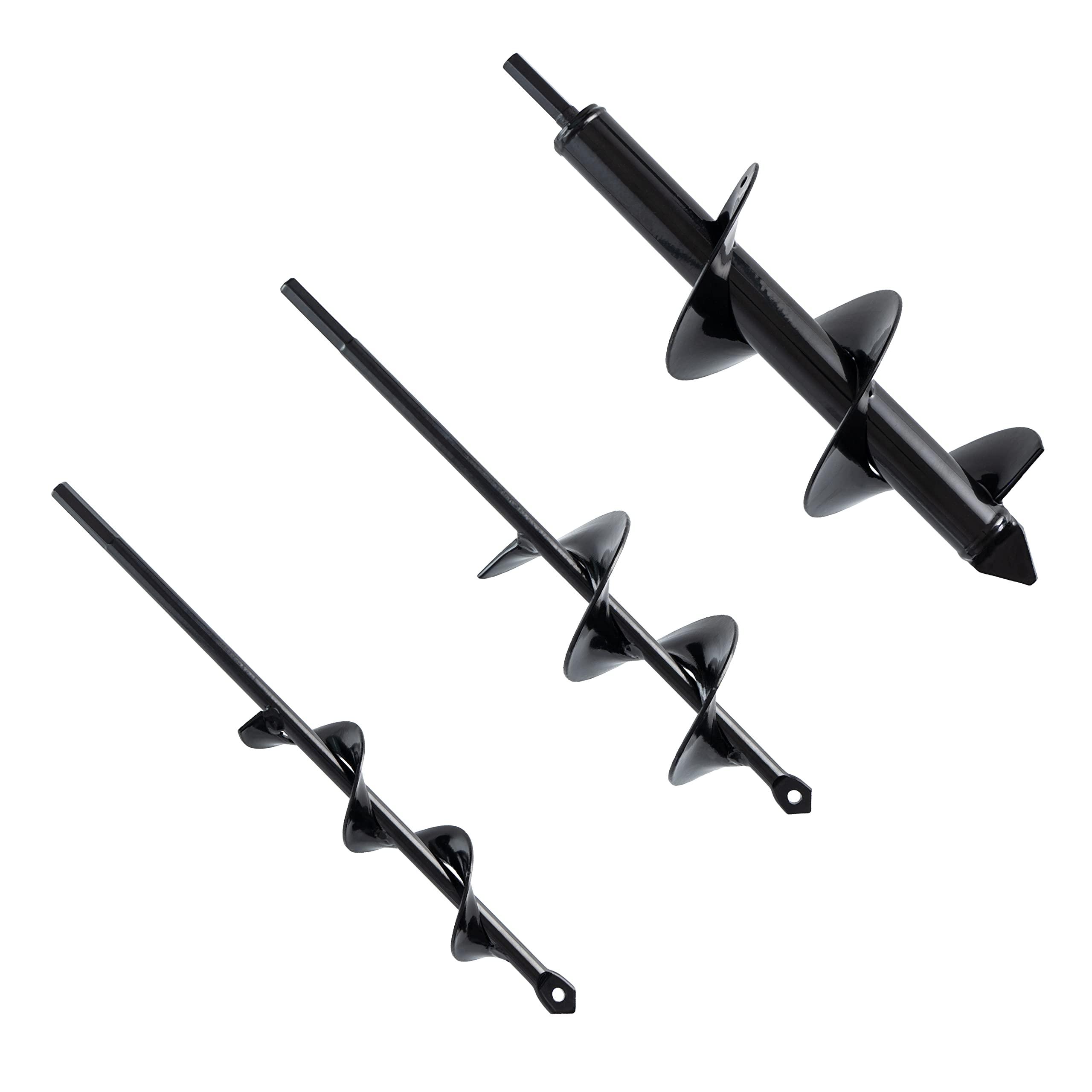 VASGOR Set 3 (1.6x12, 2.6x12, 3.5x12) Auger Drill Bit for Planting - Easy Planter Garden Auger - Bulb & Bedding Plant Augers - Posthole Digger for 3/8” Hex Drive Drill - Image 5