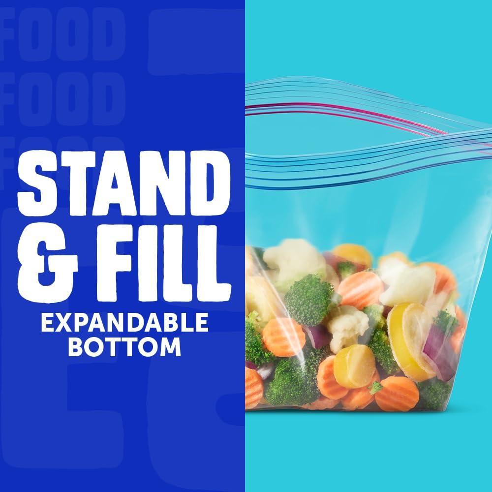 Ziploc Half Gallon Food Storage Freezer Bags, Grip 'n Seal Technology for Easier Grip, Open, and Close, 40 Bags Total - Image 6