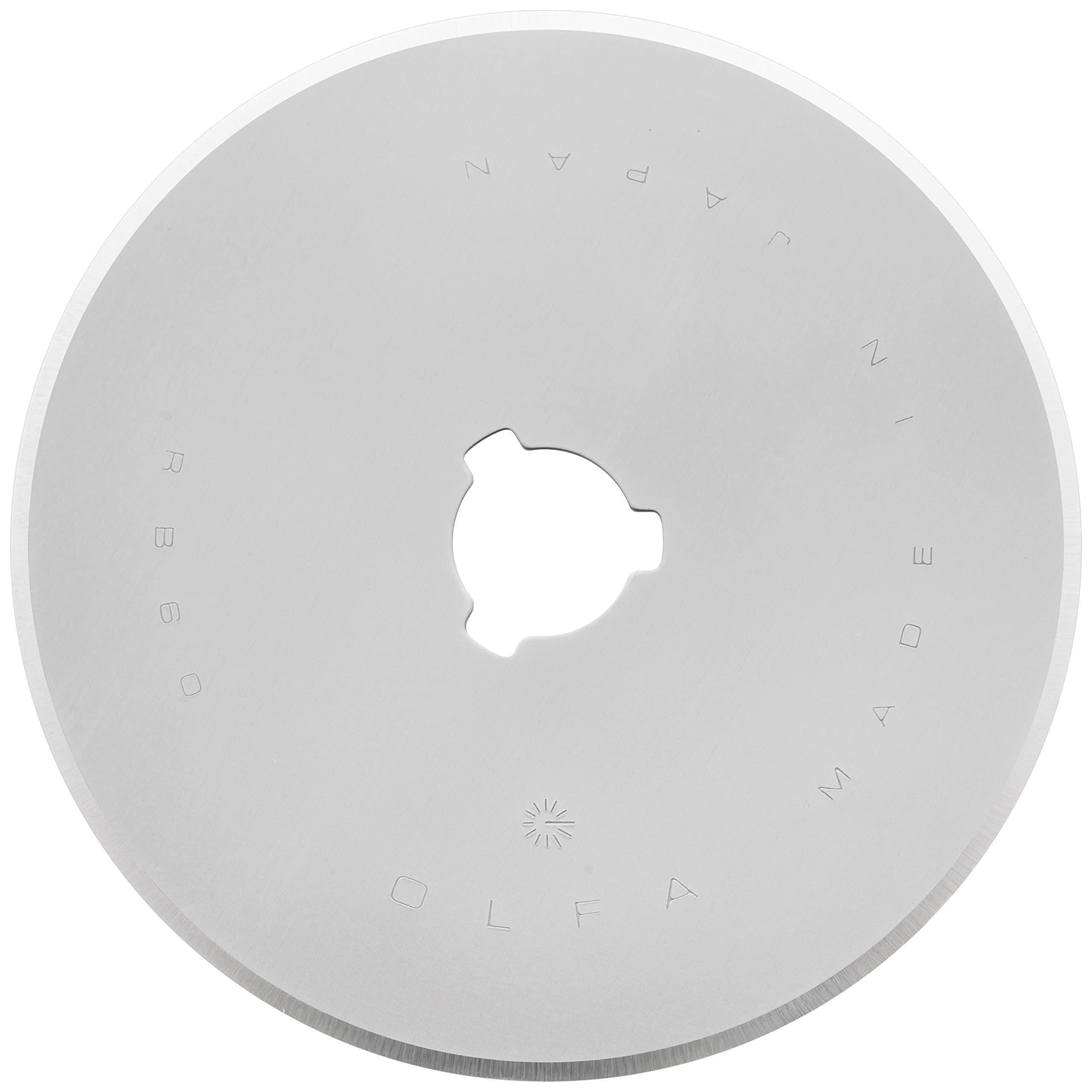 OLFA 60mm Rotary Cutter Replacement Blades, 5 Blades (RB60-5) - Tungsten Steel Circular Rotary Fabric Cutter Blade for Crafts, Sewing, Quilting, Fits Most 60mm Rotary Cutters - Image 2