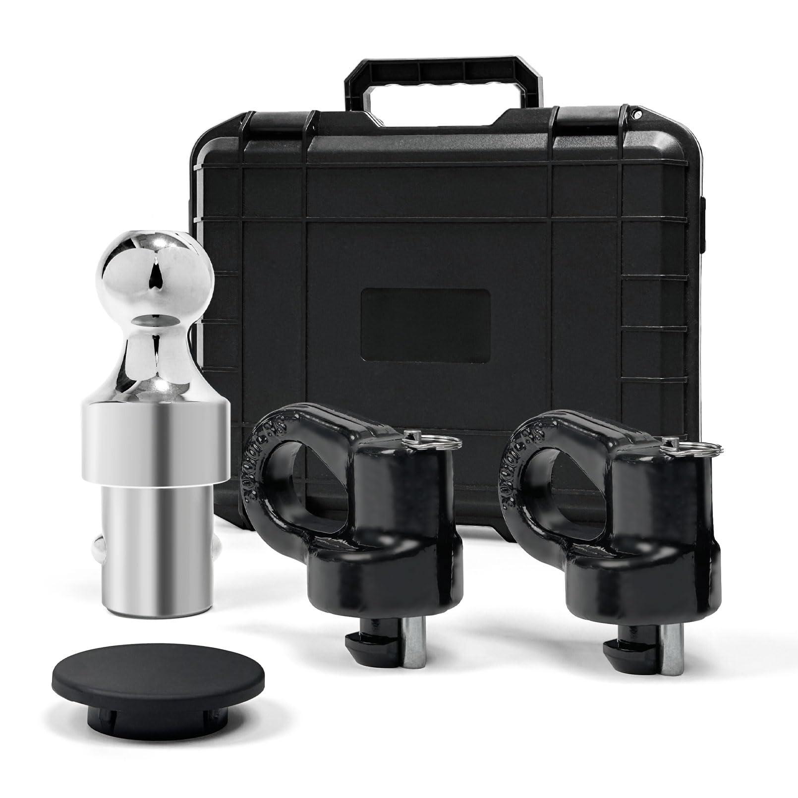 Grandroad auto 60692 Puck System Gooseneck Hitch Ball Kit, 2-5/16“ 38,000 Lbs GTW Ball Compatible with 2013-2024 Ford F250 F350 F450, 2016-2024 Chevrolet Silverado, GMC Sierra & Nissan Titan XD