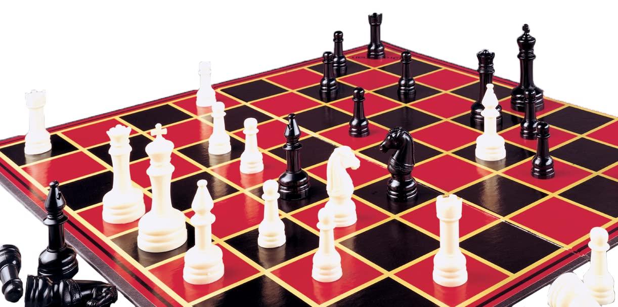 Pressman Toy Chess in Box, Red, 5" - Image 3