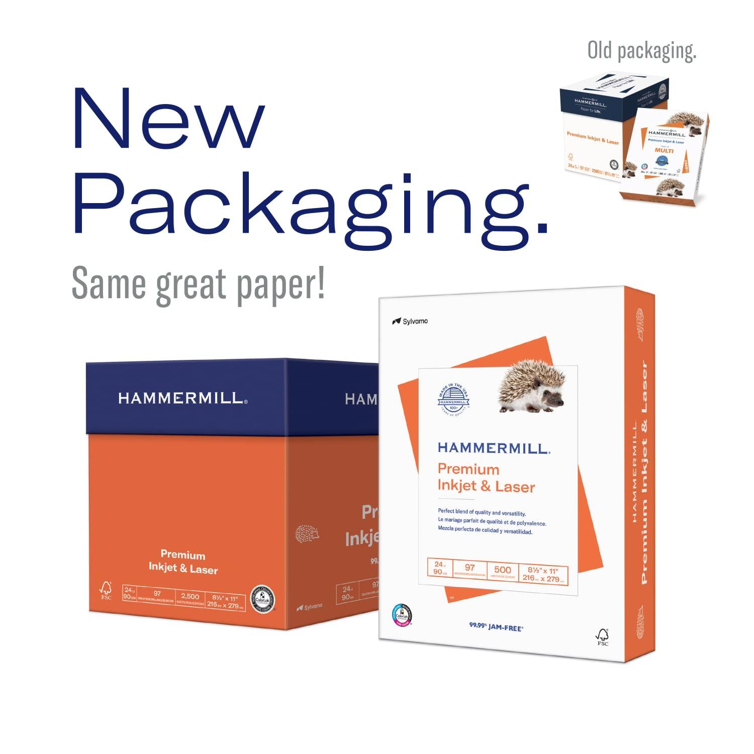 Hammermill Printer Paper, Premium Inkjet & Laser Paper 24 Lb, 8.5 x 11 - 1 Ream (500 Sheets) - 97 Bright, Made in the USA, 166140R - Image 7