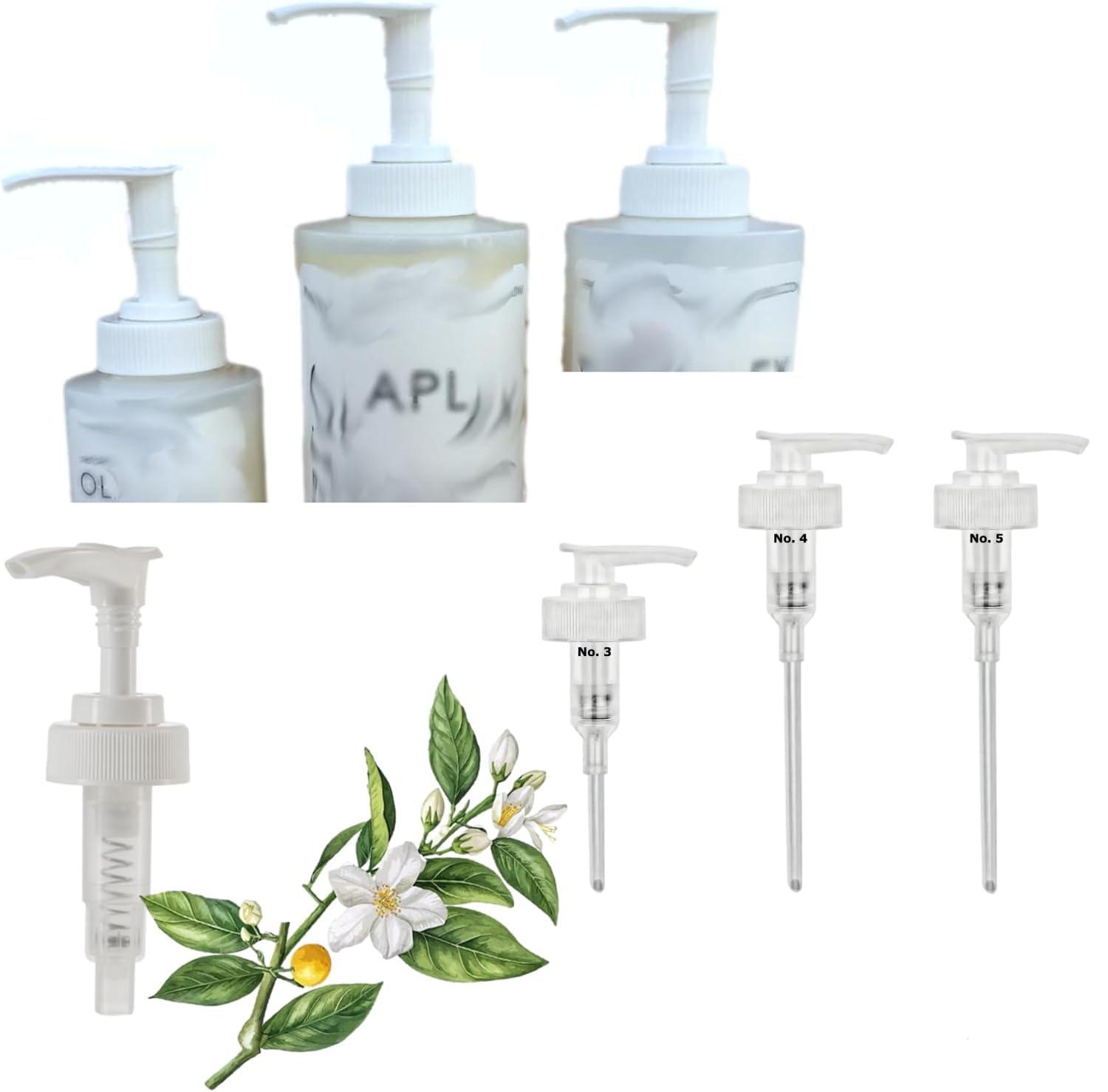 Dispenser Pumps Compatible with Olaplex No. 4 Fine Hair Shampoo, No. 5 Fine Hair Conditioner 8.5oz/250ml & No. 3 Hair Perfector 3.3oz, Three White Pumps Only, by Ultra Essentials (No.3, No.4 & No.5)