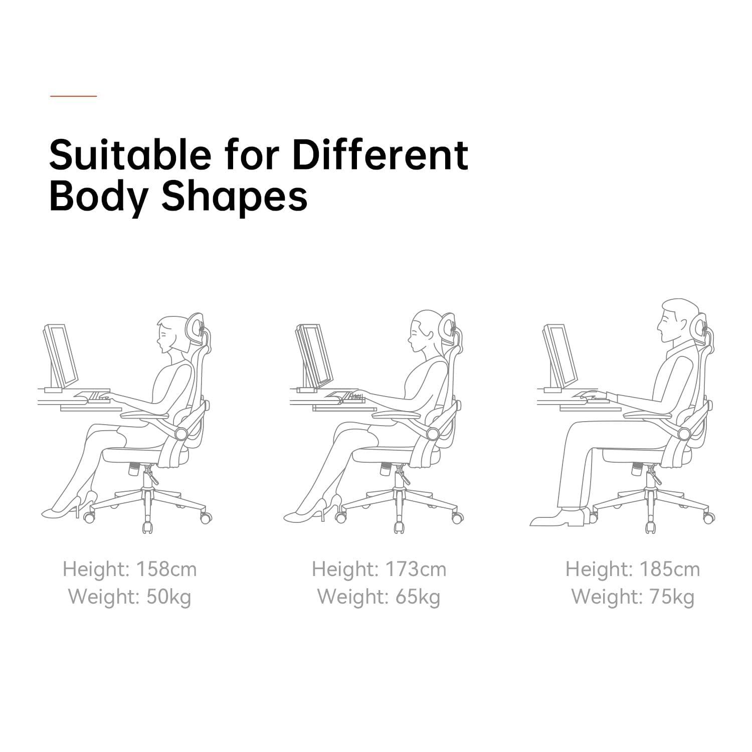 SIHOO Ergonomic Office Chair, Office Chair with Up&Down Lumbar, High Back Home Desk Chair with 3D Armrests, Computer Chair with Adjustable 2D Headrest, Tilt Function Black - Image 8