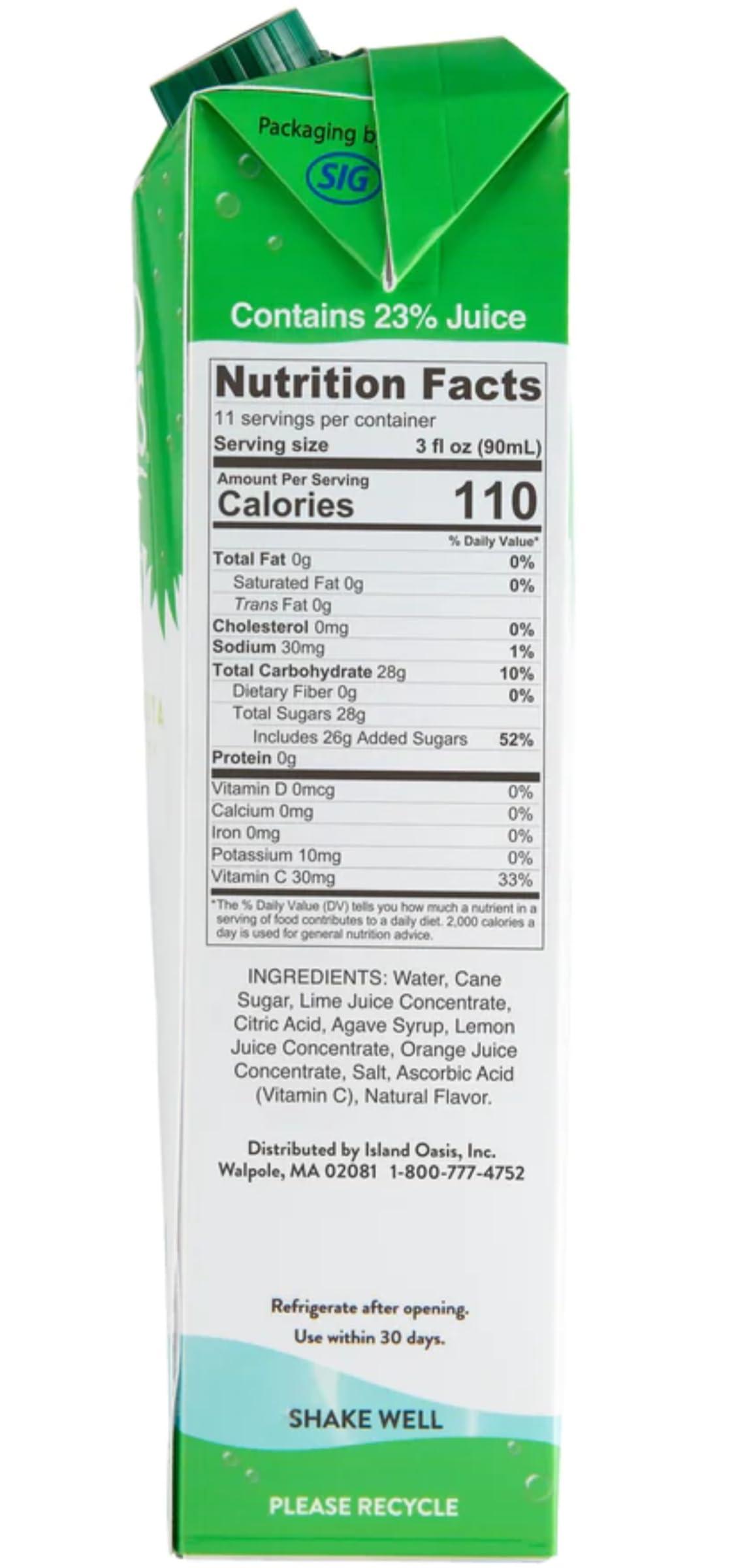 Island Oasis Margarita Beverage Mix, 1 Liter (Pack of 2) - Image 2