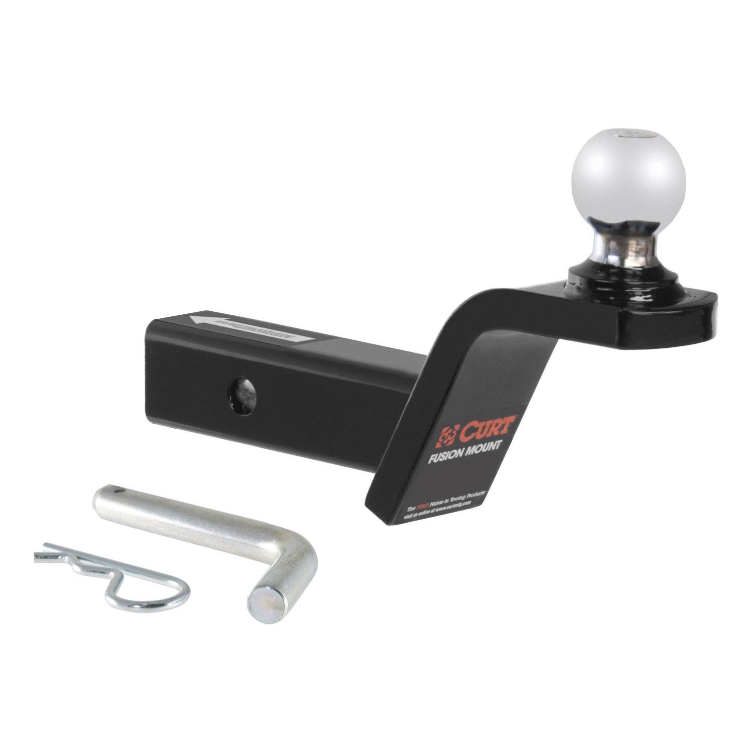 CURT 45155 Fusion Trailer Hitch Mount with 2-Inch Ball & Pin, Fits 2-In Receiver, 7,500 lbs, 2" Rise - Image 6