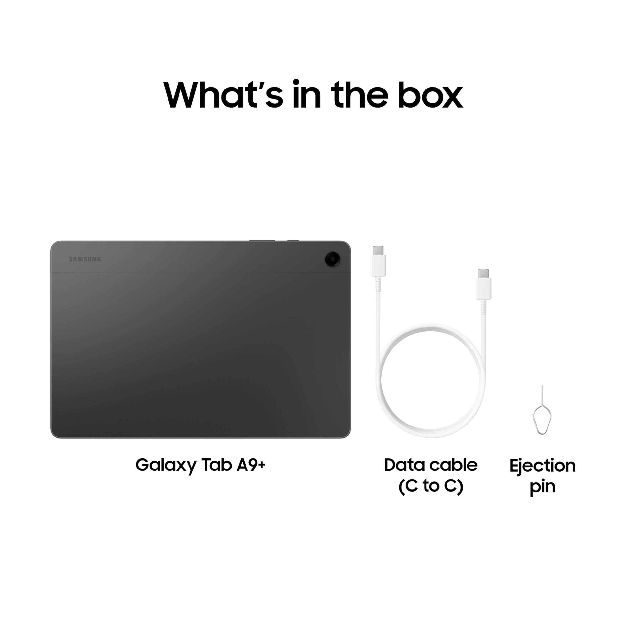 Samsung Galaxy Tab A9+ Tablet 11” 64GB Android Tablet, Big Screen, Quad Speakers, Upgraded Chipset, Multi Window Display, Slim, Light, Durable Design, US Version, 2024, Graphite - Image 10