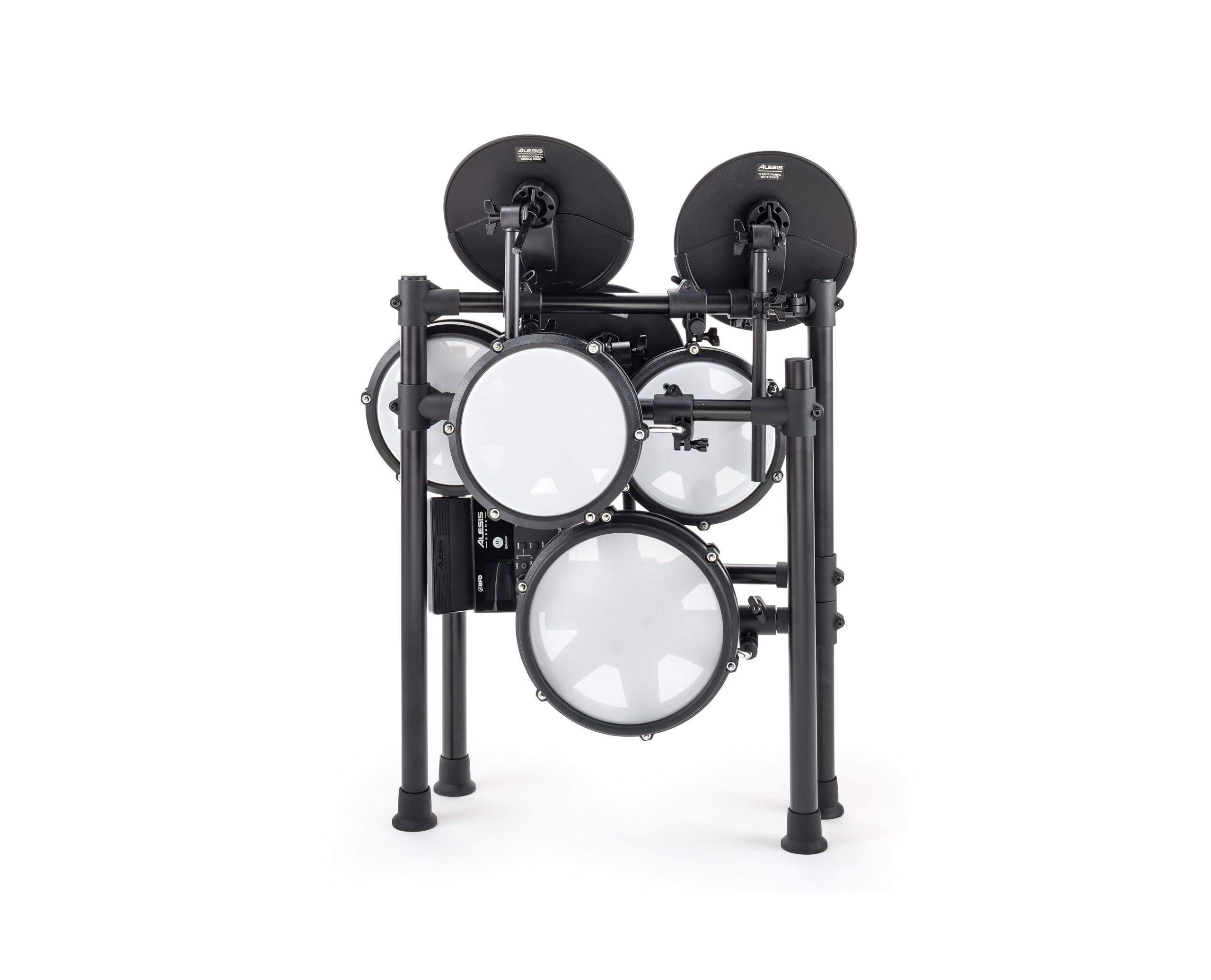 Alesis Nitro Max Kit Electric Drum Set with Quiet Mesh Pads, 10" Dual Zone Snare, Bluetooth, 440+ Authentic Sounds, Drumeo, USB MIDI, Kick Pedal - Image 16