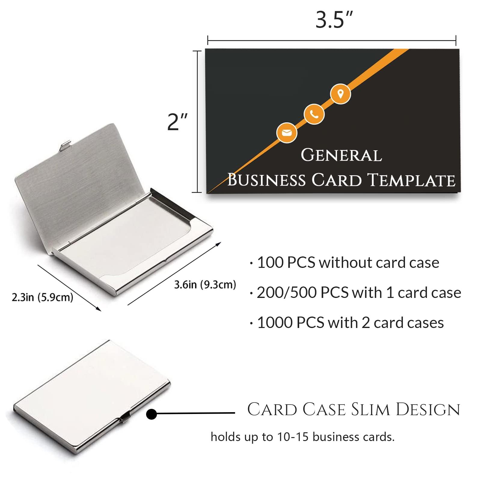 Custom Business Cards Personalized Business Cards for Small Business 300gsm Matte Paper Front & Back Sides Printed 3.5" x 2" - General Template - Image 3