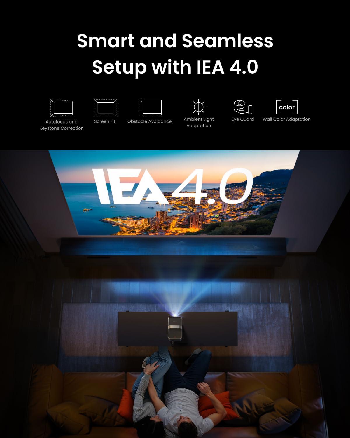NEBULA Cosmos 4K SE Smart Projector, 4K High-Brightness with Dolby Vision, 200" Screen, 1,800 ANSI Lumens, HybridBeam, Enhanced Image Quality, Google TV, Portable, for Gaming, Home, and Office Use - Image 6