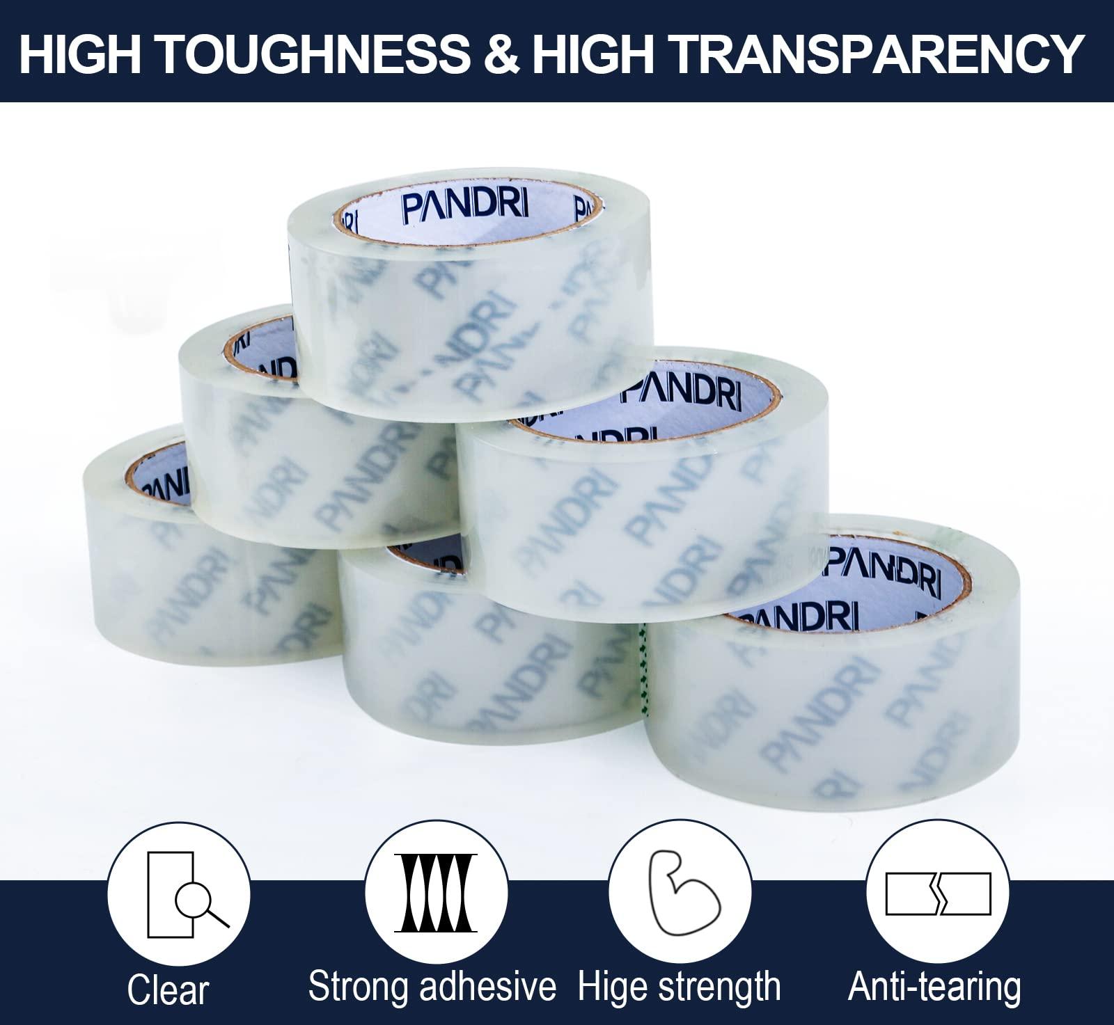 PANDRI Clear Packing Tape, 36 Rolls Heavy Duty Packaging Tape for Shipping Packaging Moving Sealing, 1.88 inches Wide, 65 Yards Per Roll, Total 2340 Yards - Image 4