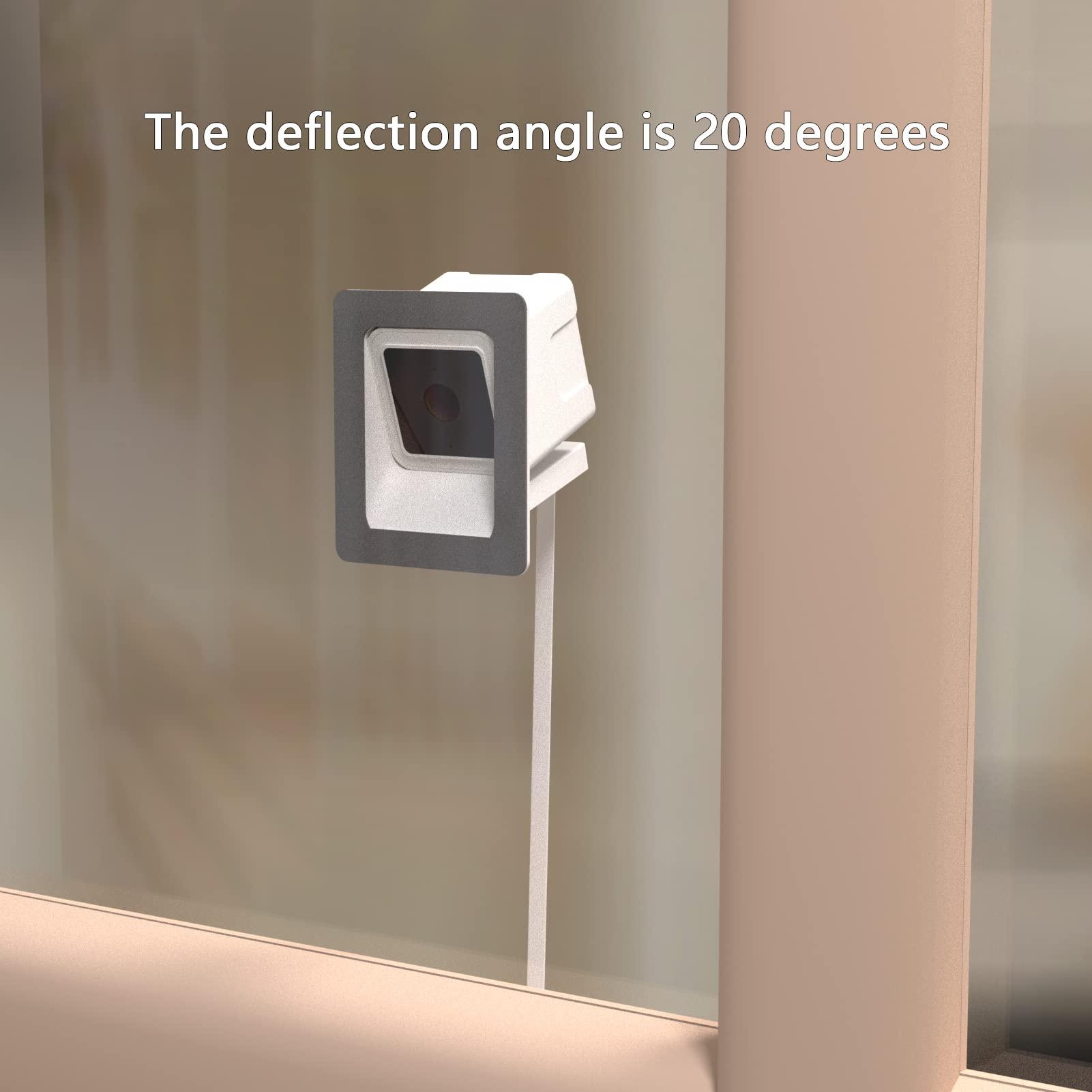Teccle Angled Window Mount for Wyze Cam v4 Cam V3 , 20 Degrees Tilt ( Up/Down/Left/Right ), Through Window Use Cam v4 v3, Helps You Watch Front Yard and Driveway (White/Pack of 1) - Image 3