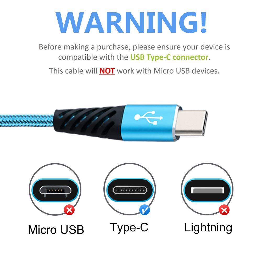 Bynccea Type C Charger Cable 10FT 4-Pack Fast Charging Cord USB A to USB C Cell Phone Charger Nylon Braided Compatible with Samsung Galaxy S10 S9 S8 Note 10 9 Pixel LG V30 - Image 2