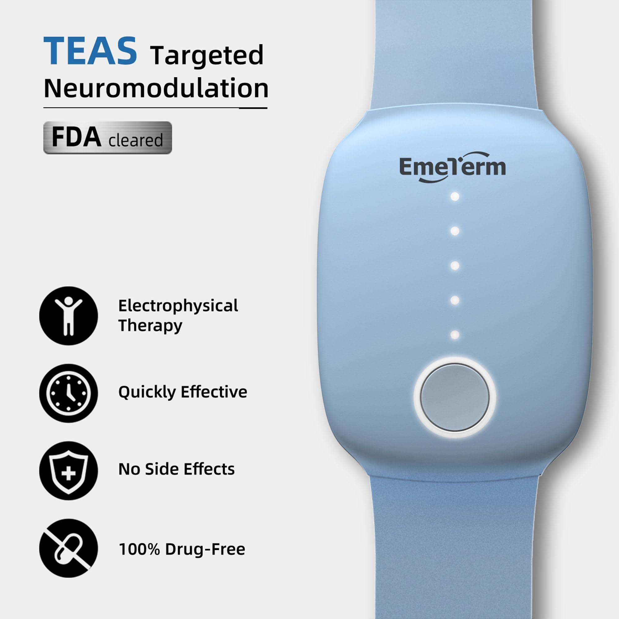 EmeTerm Fashion Anti-Nausea Wristband Relieve Morning Motion Travel Sickness Rechargeable Drug Free Bands Without Side Effects - Extra 2pack Conductive Gel (Blue - Extra 2pack Conductive Gel) - Image 3