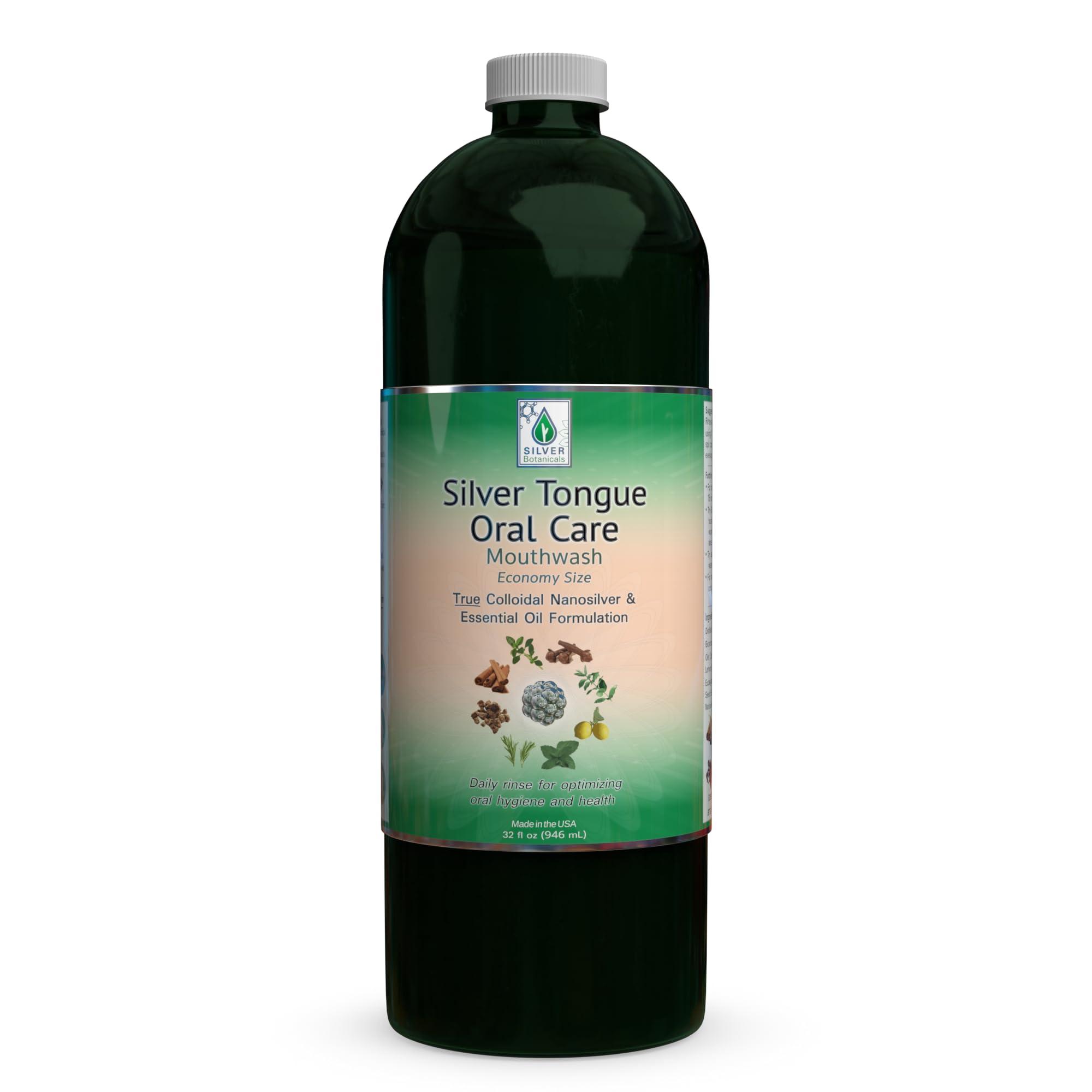 Silver Tongue Oral Care - All Natural Colloidal Silver Mouthwash, 32 fl oz
