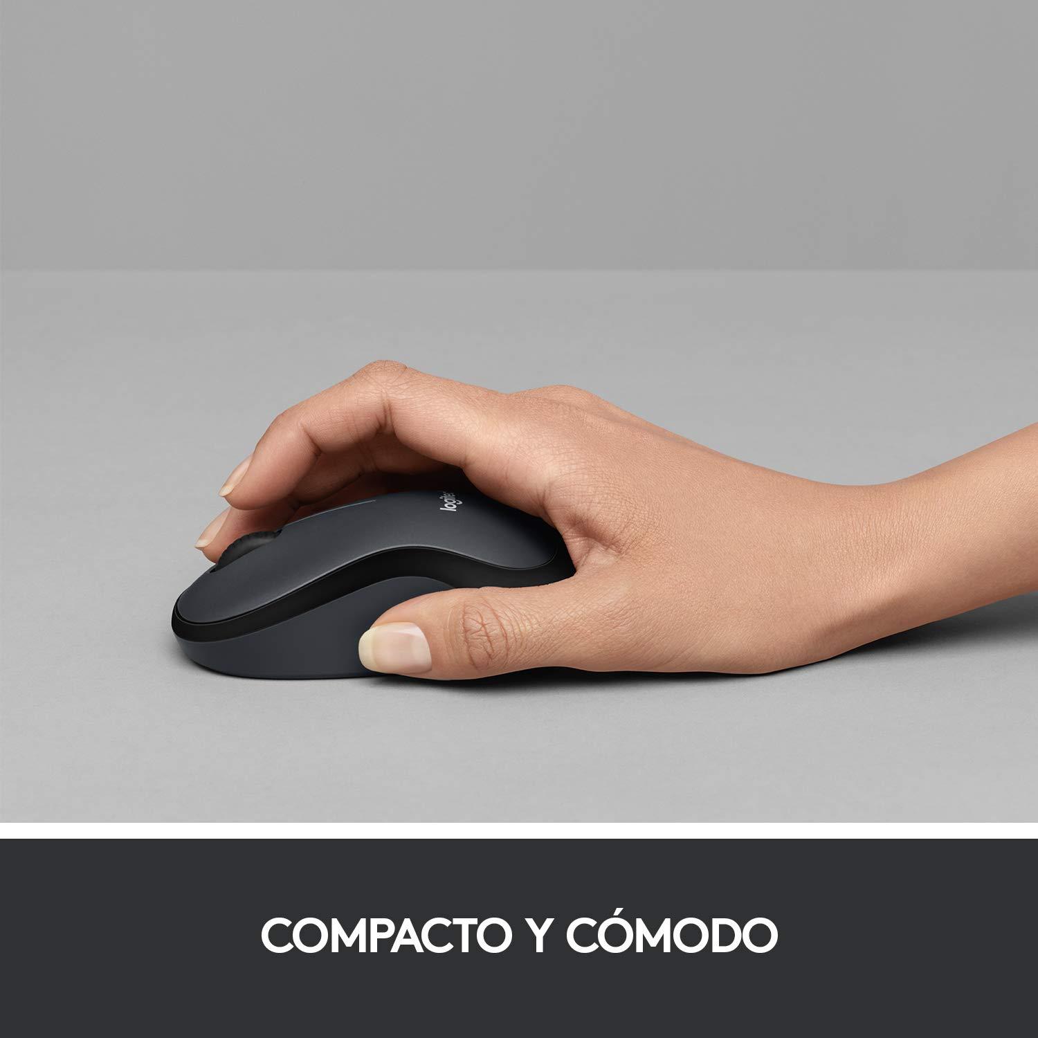 Logitech M220 Silent Wireless Mouse, 2.4 GHz with USB Receiver, 1000 DPI Optical Tracking, 18-Month Battery, Ambidextrous, Compatible with PC, Mac, Laptop (Off-White) (Renewed) - Image 3