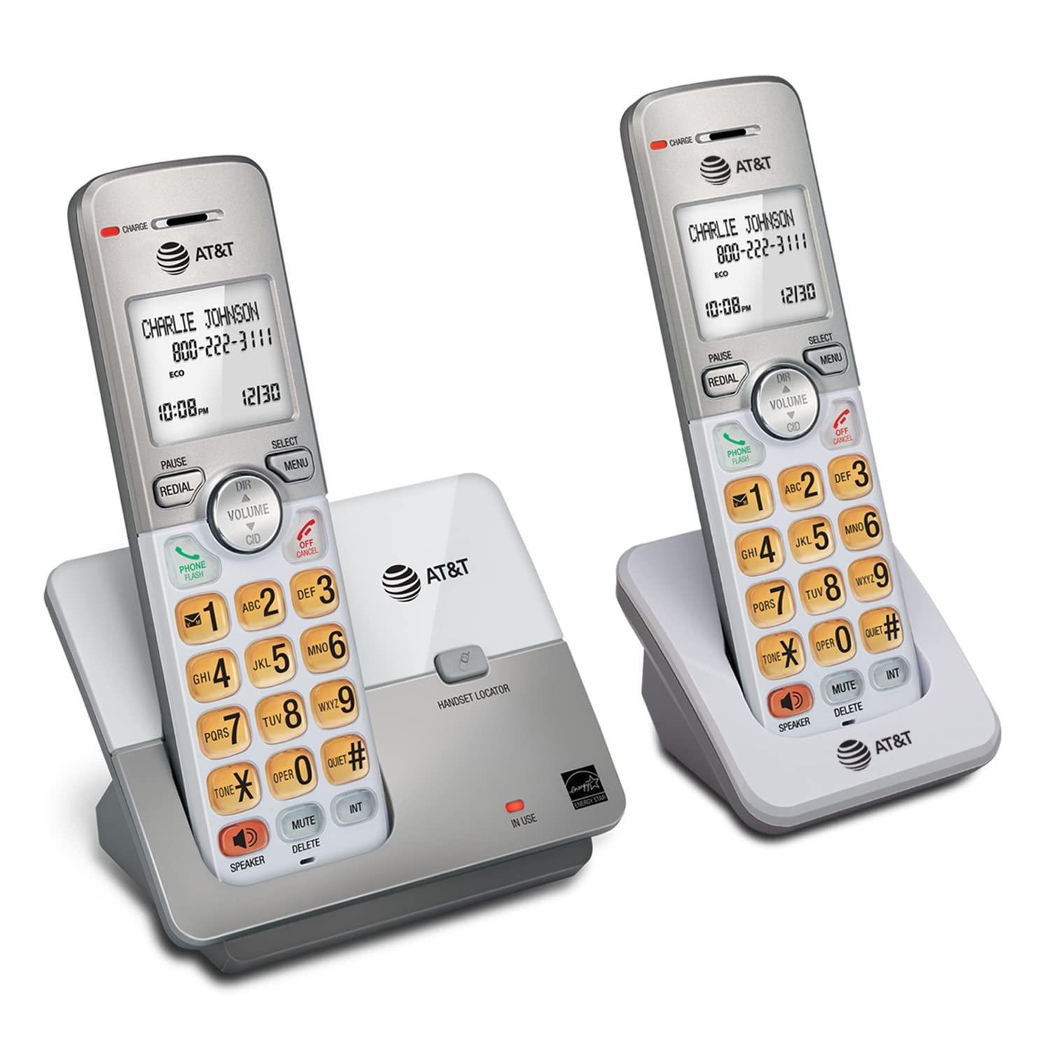 AT&T EL51203 2 Handset DECT 6.0 Cordless Home Phone Full-Duplex Handset Speakerphone, Backlit Display, Lighted Keypad, Caller ID/Call Waiting, Phonebook, Eco Mode, Voicemail Key, Quiet Mode,Intercom - Image 12