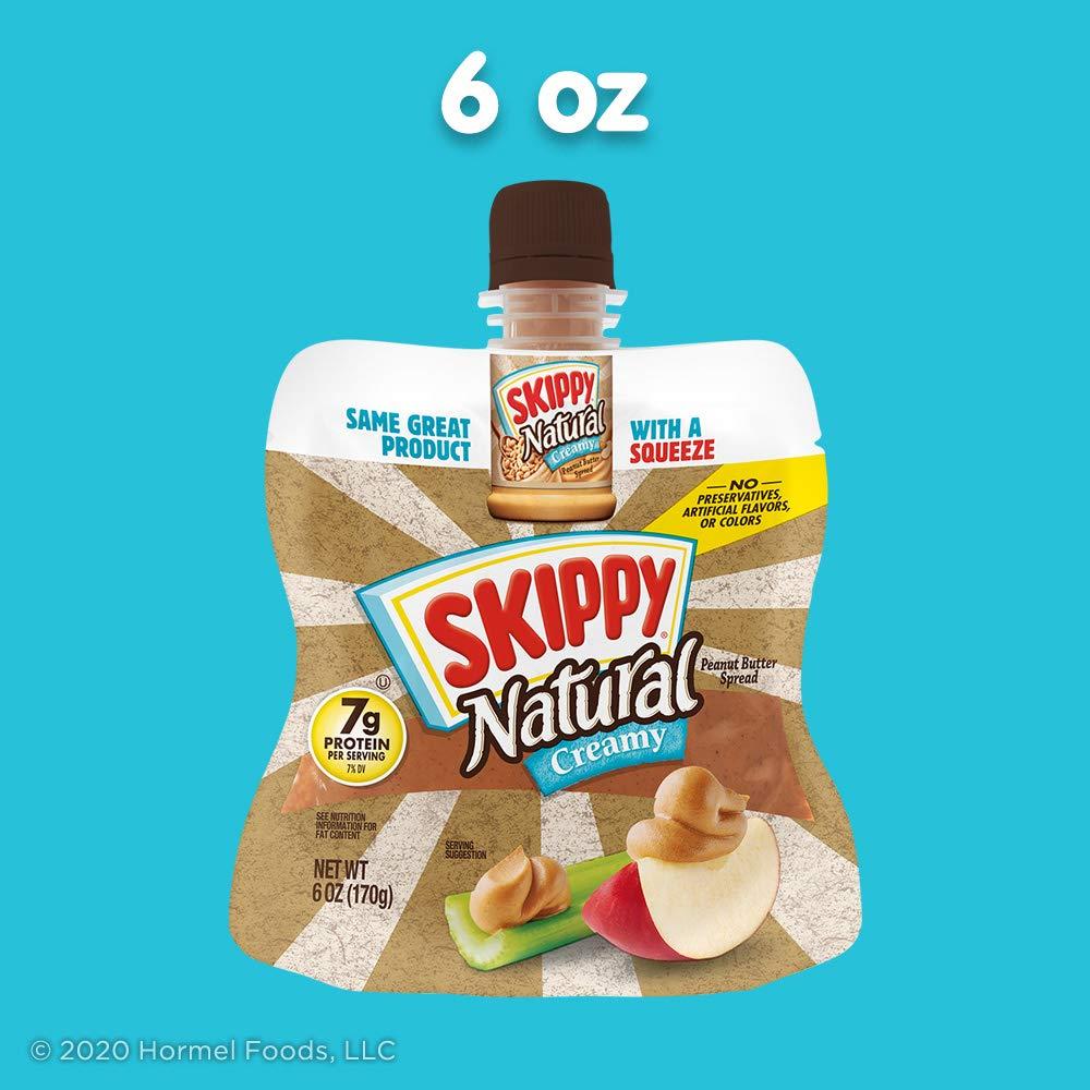 SKIPPY Squeeze Natural Creamy Peanut Butter, 6 Ounce (Pack of 6) - Image 7