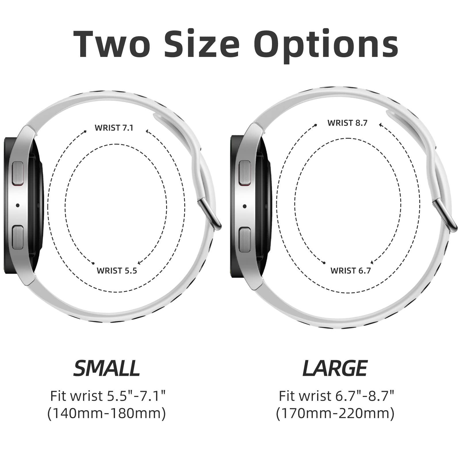 6 PACK No Gap Bands Only Compatible with Samsung Galaxy Watch 7/6/5/4 Band 40mm 44m/Watch 6 Classic 43mm 47mm/Galaxy Watch 5 Pro 45mm/4 Classic 42mm 46mm, 20mm Soft Silicone Sport Bands for Women Men - Image 6