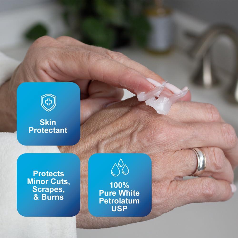 CareALL Petroleum Jelly 4 Oz. Tube (6 Pack), Unscented, 100% Pure White Petrolatum Jelly USP, Moisturizer for Dry Cracked Skin and Lips, Protectant for Minor Cuts, Scrapes, Burns. - Image 3