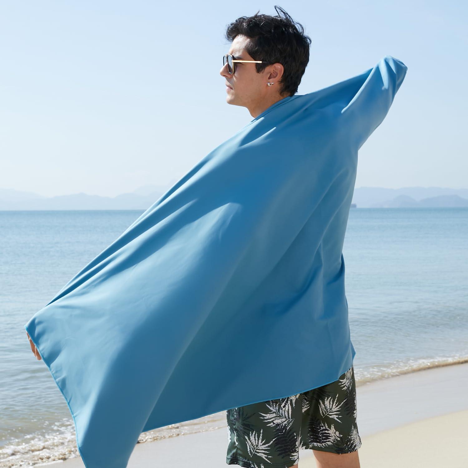 Rainleaf Microfiber Towel Perfect Travel & Gym & Camping Towel. Quick Dry - Super Absorbent - Ultra Compact - Lightweight. Suitable for Trip, Beach, Shower, Backpacking, Pool - Image 6
