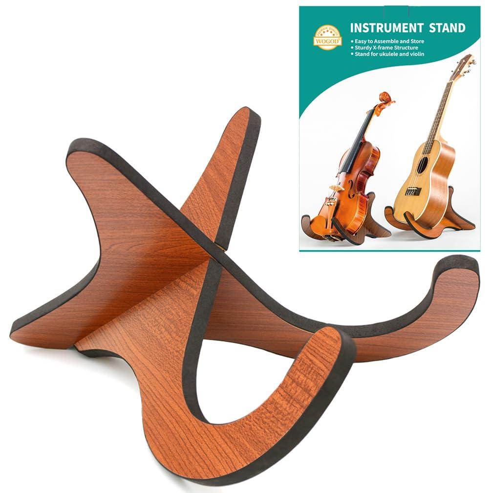 Ukulele Wood Folding Portable Stand for Mandolins and Violins - Image 6